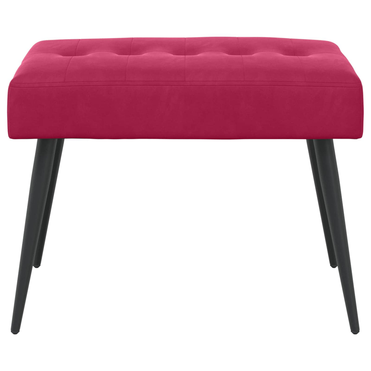 Klupa s gumbastim tkanjem Vinska crvena 60 x 40 x 45 cm Baršun
