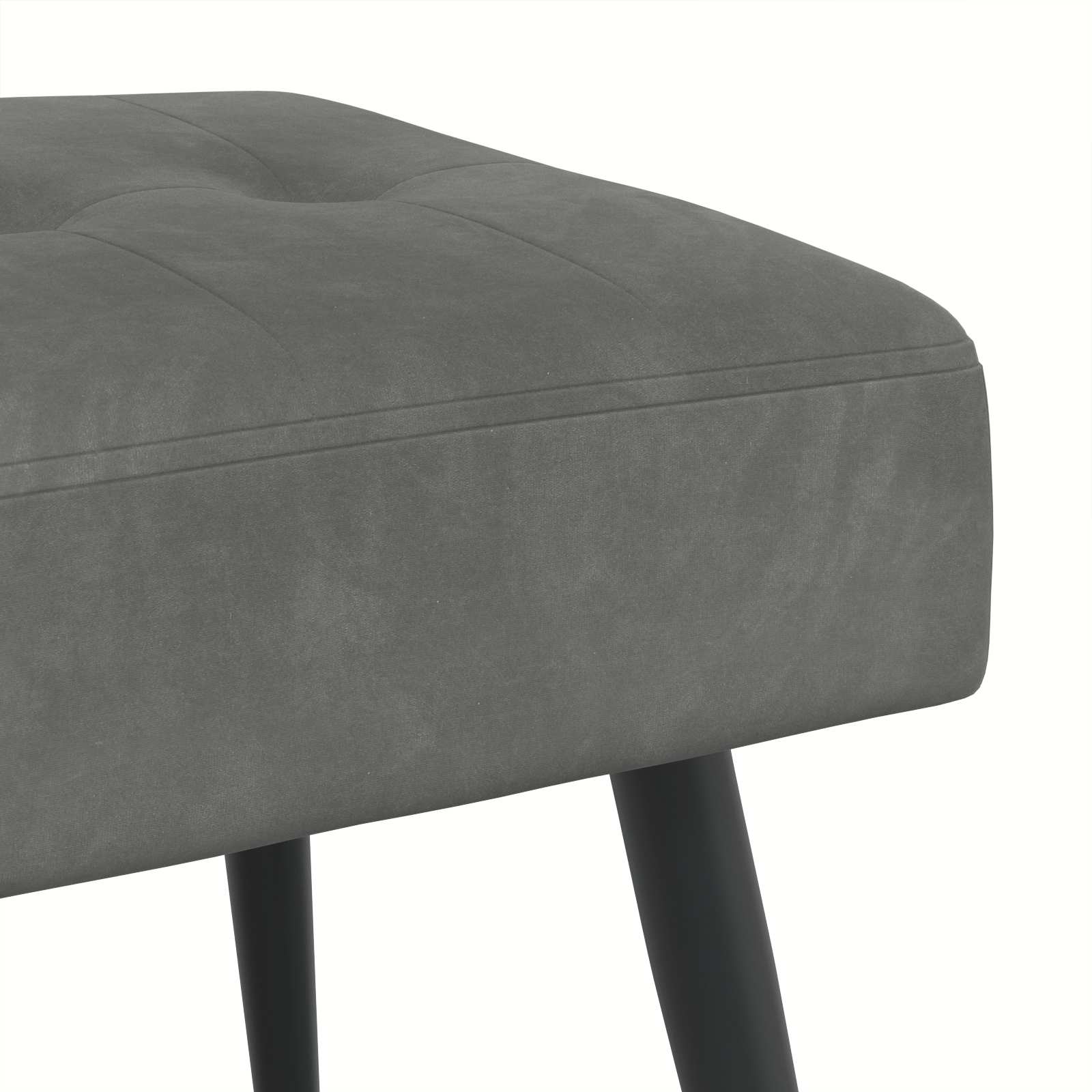Klupa s gumbastim tkanjem Tamnosiva 80 x 40 x 46 cm Baršun