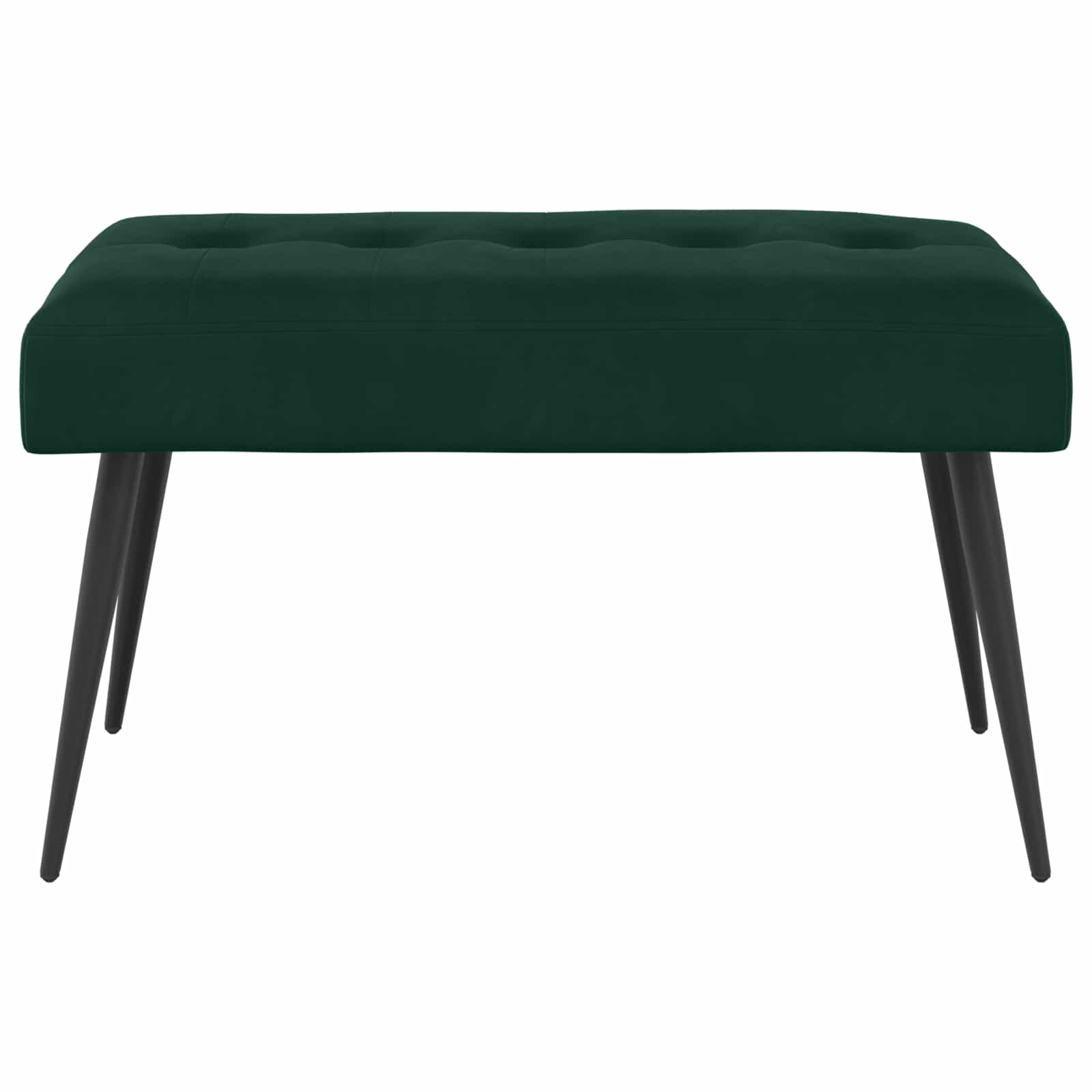 Klupa s gumbastim tkanjem Tamnozelena 80 x 40 x 46 cm Baršun