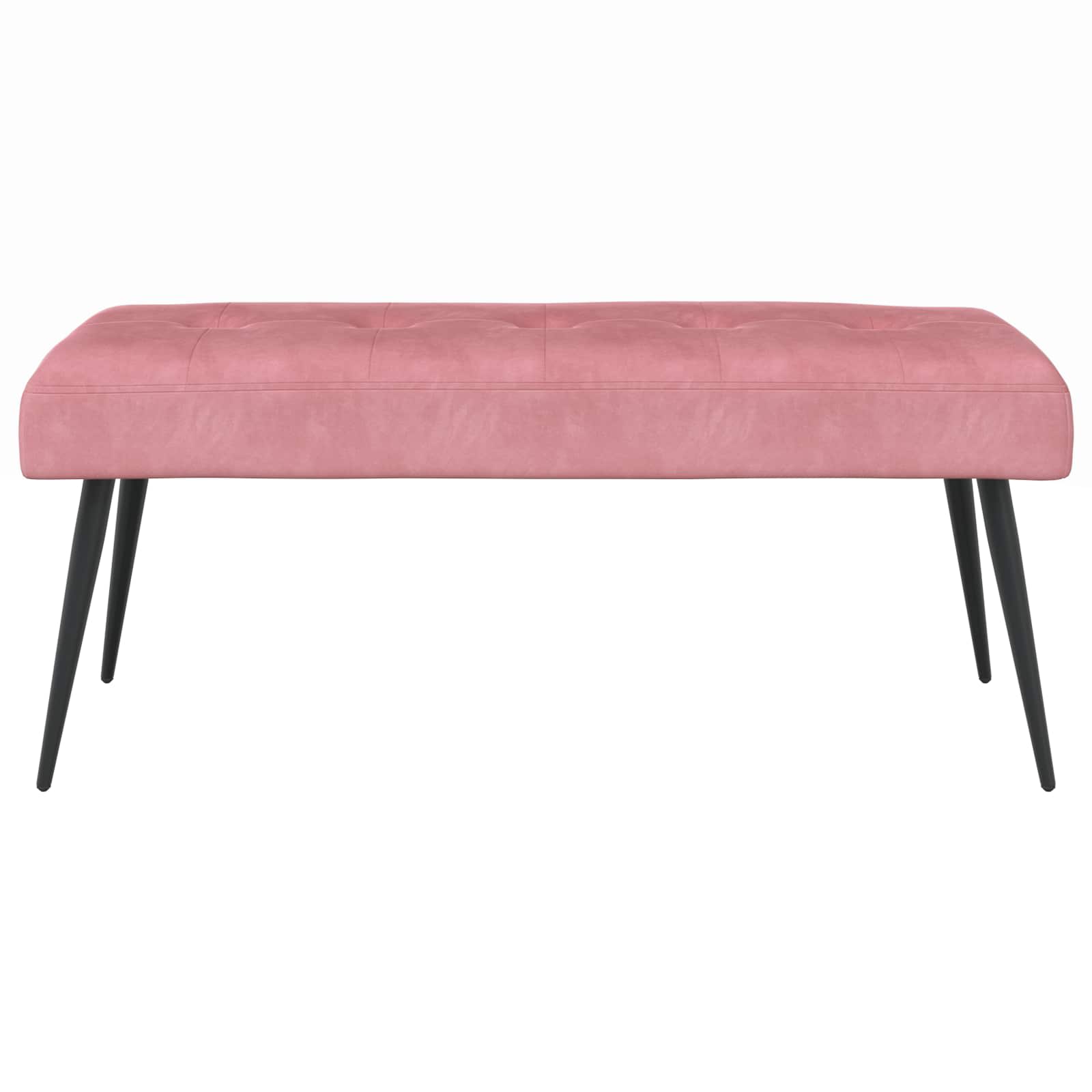 Klupa s gumbastim tkanjem Ružičasta 80 x 40 x 46 cm Baršun