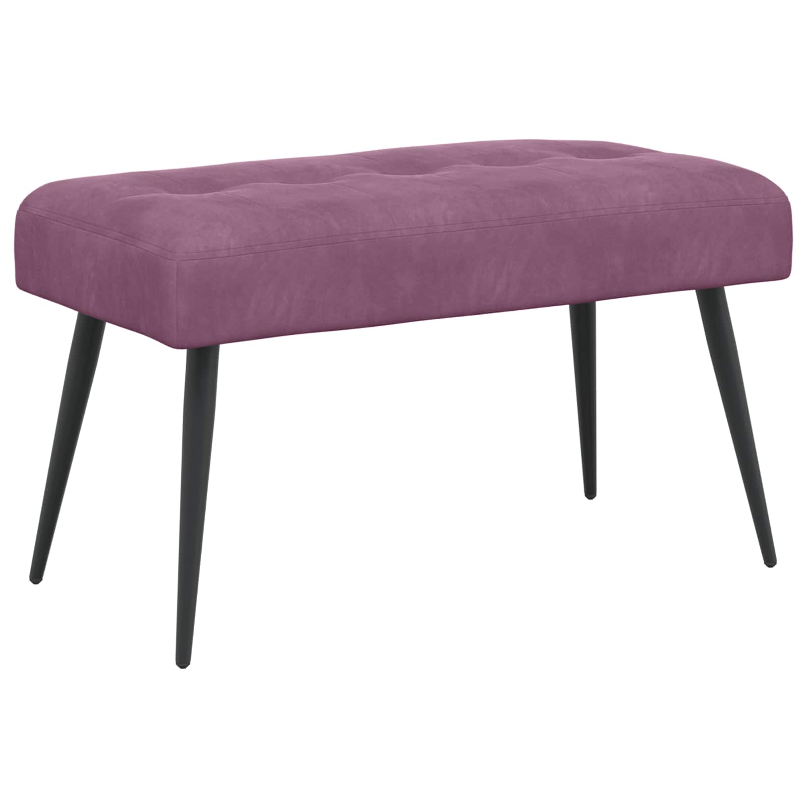 Klupa s gumbastim tkanjem Ljubičasta 80 x 40 x 46 cm Baršun