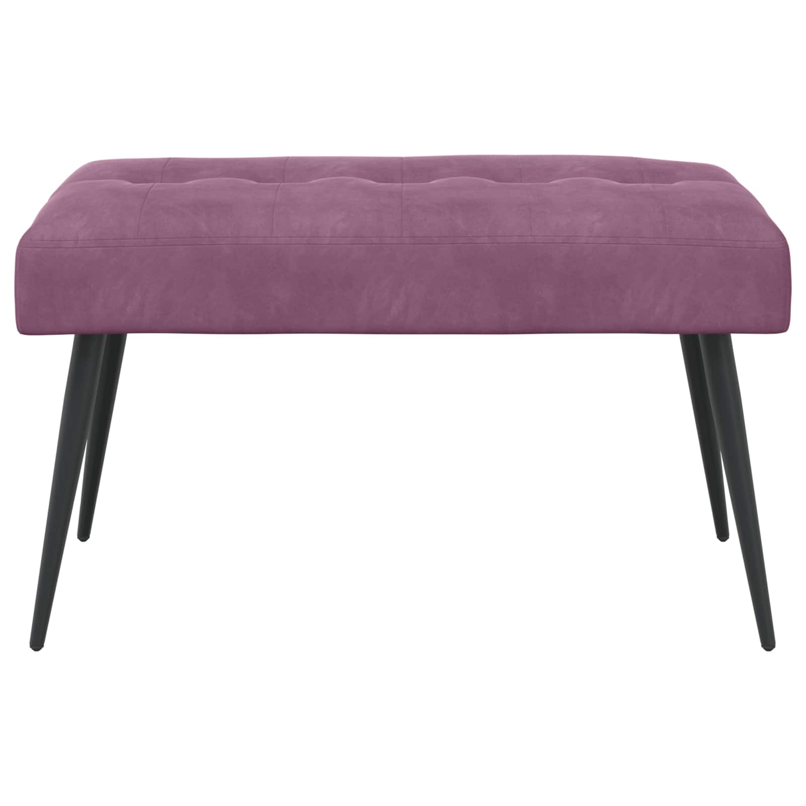 Klupa s gumbastim tkanjem Ljubičasta 80 x 40 x 46 cm Baršun