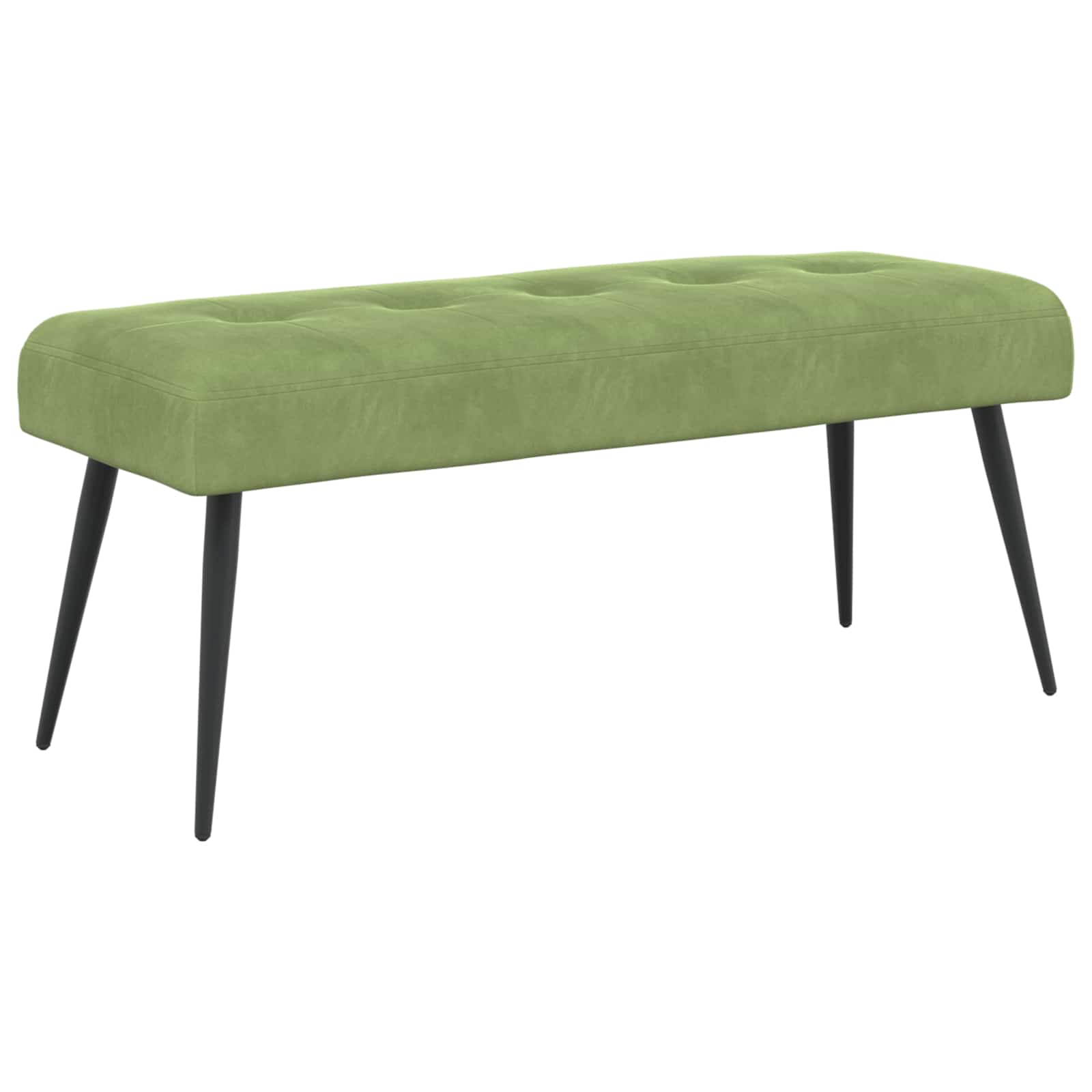Klupa s gumbastim tkanjem Svijetlo zelena 110 x 40 x 46 cm