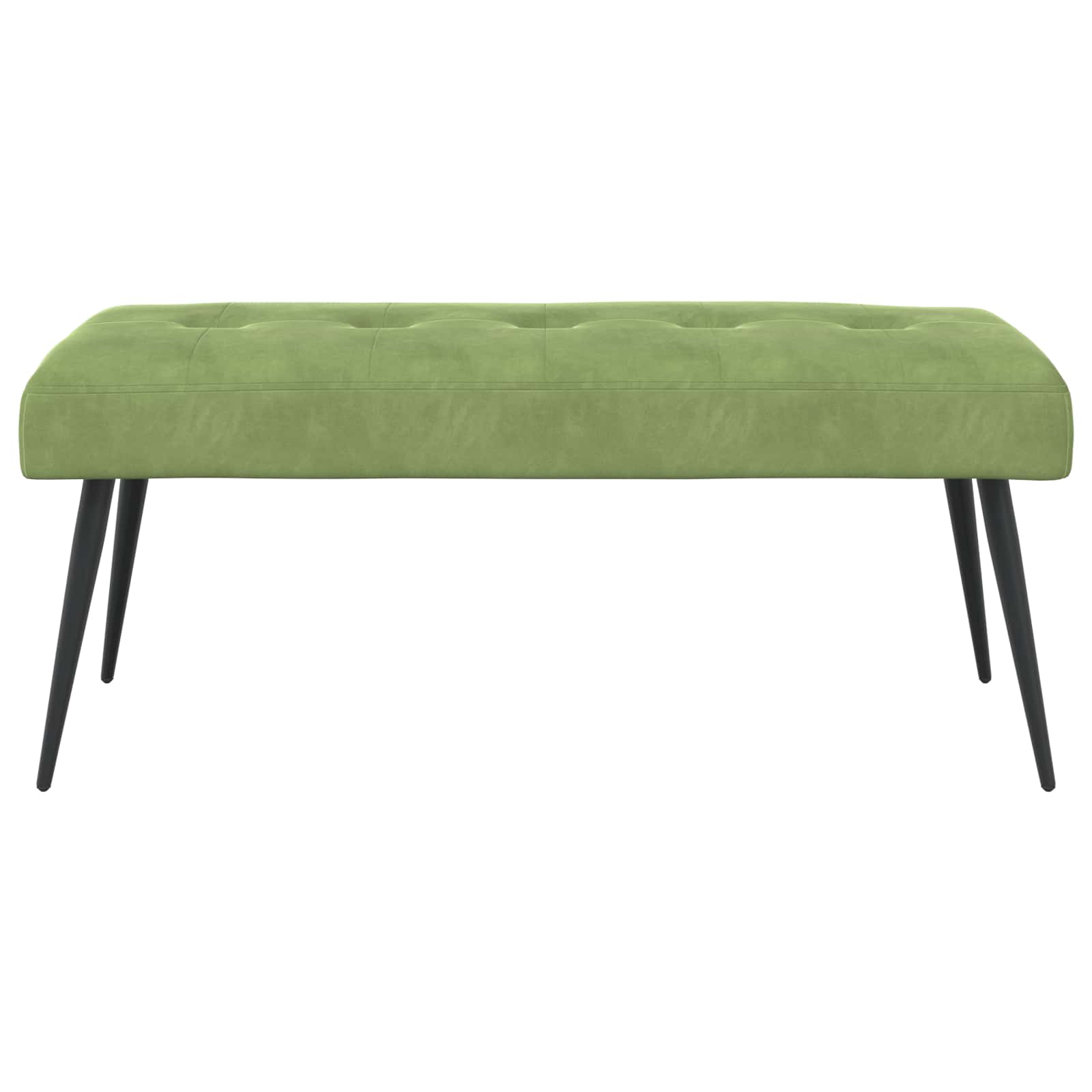 Klupa s gumbastim tkanjem Svijetlo zelena 110 x 40 x 46 cm