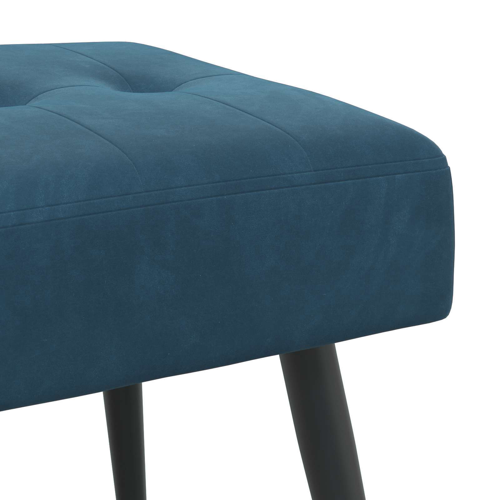 Klupa s gumbastim tkanjem Plava 110 x 40 x 46 cm Baršun