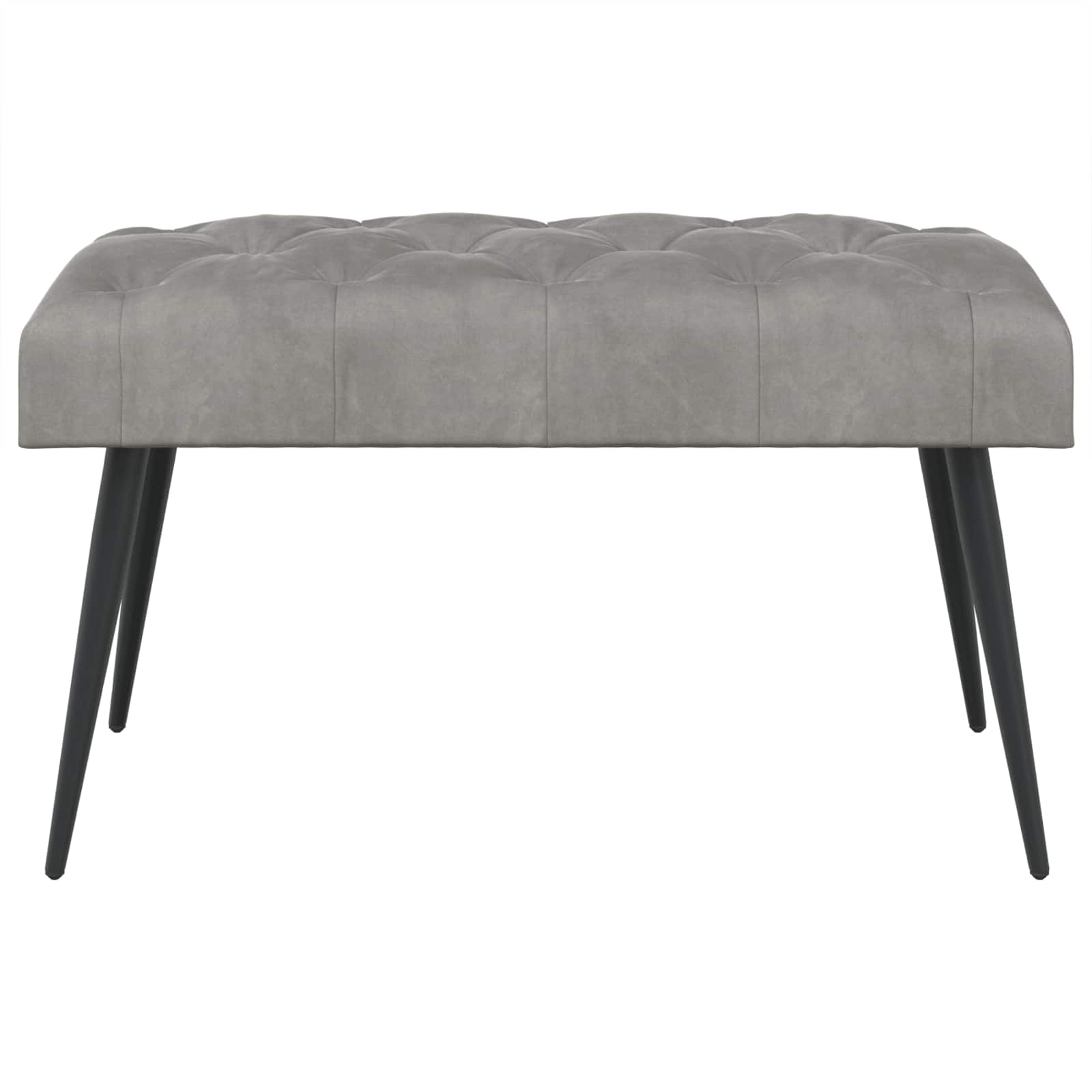 Klupa s gumbastim tkanjem Svjetlosiva 80 x 40 x 46 cm Baršun