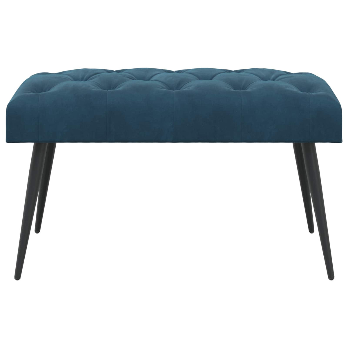 Klupa s gumbastim tkanjem Plava 80 x 40 x 46 cm Baršun