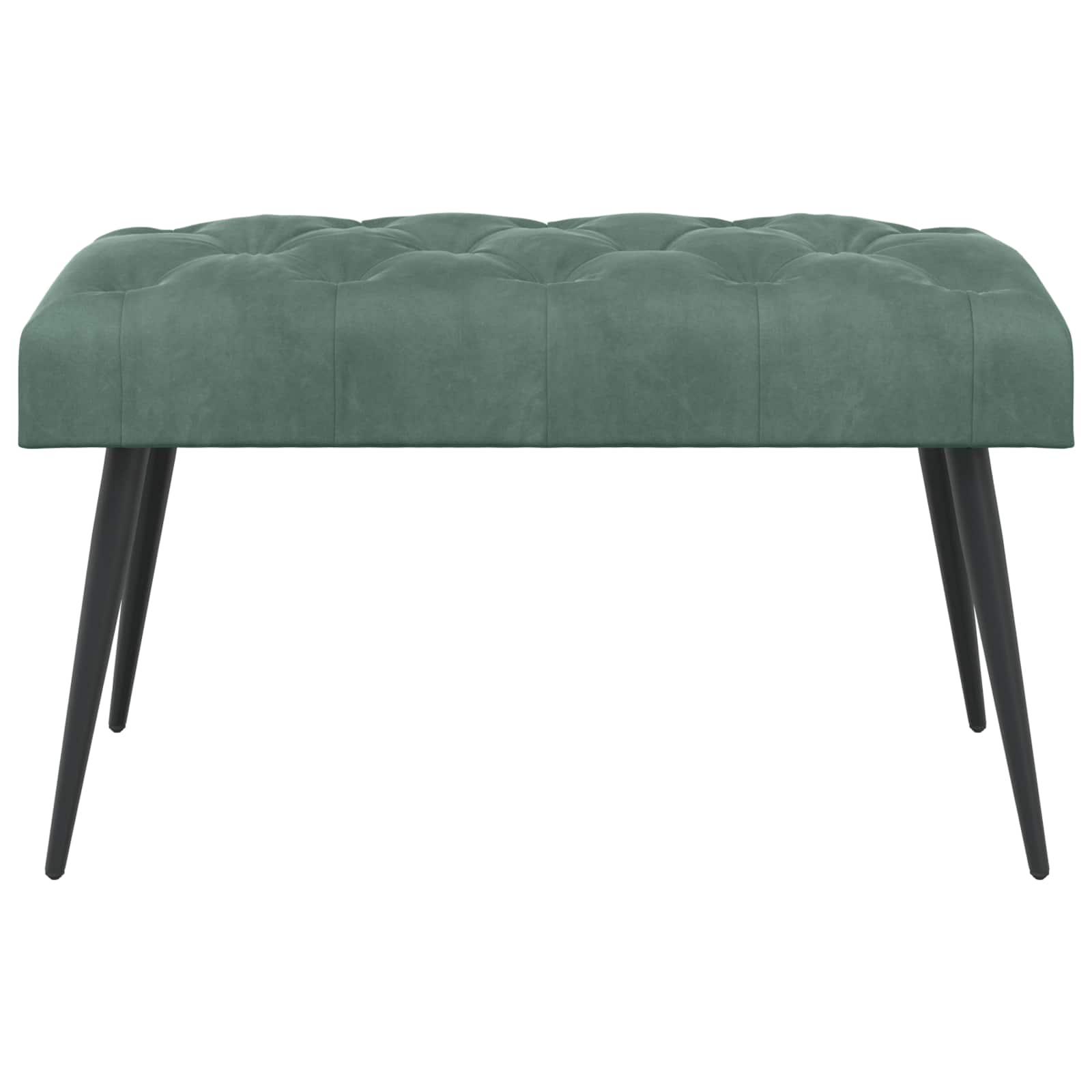 Klupa s gumbastim tkanjem Morska zelena 80 x 40 x 46 cm Baršun