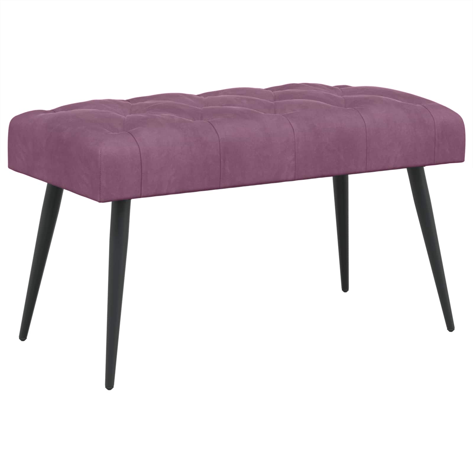 Klupa s gumbastim tkanjem Ljubičasta 80 x 40 x 46 cm Baršun