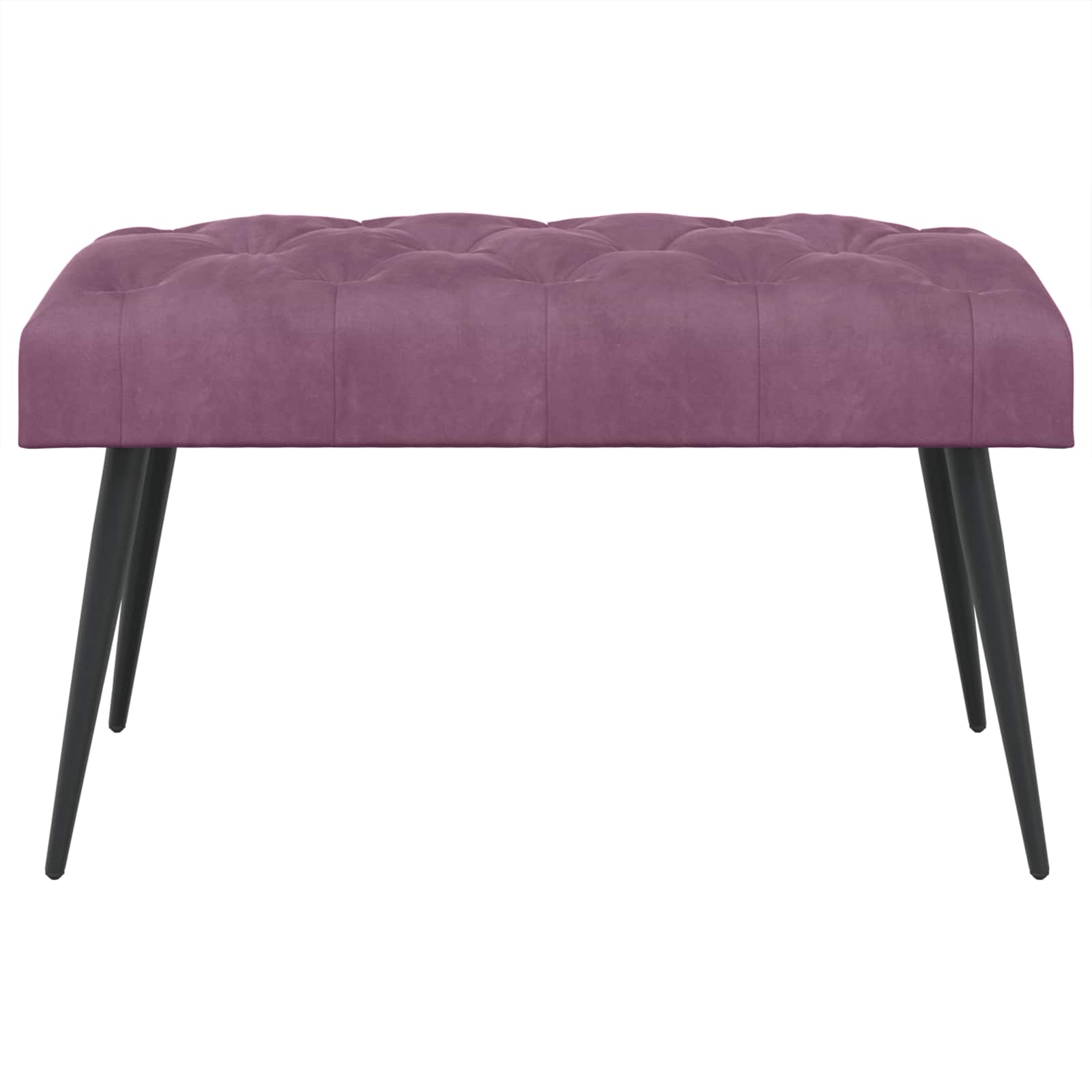 Klupa s gumbastim tkanjem Ljubičasta 80 x 40 x 46 cm Baršun