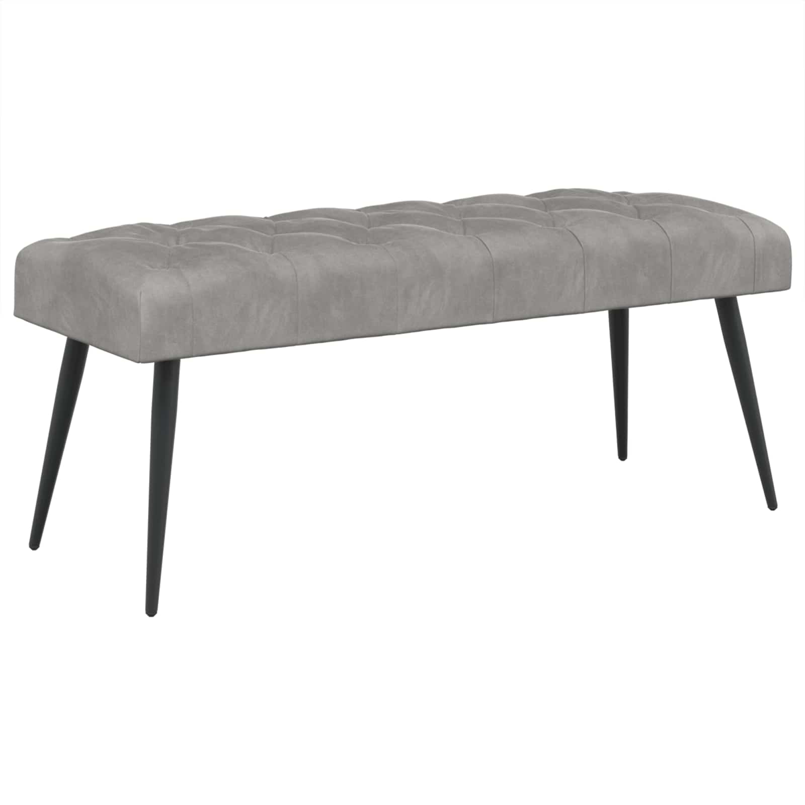 Klupa s gumbastim tkanjem Svjetlosiva 110 x 40 x 46 cm Baršun