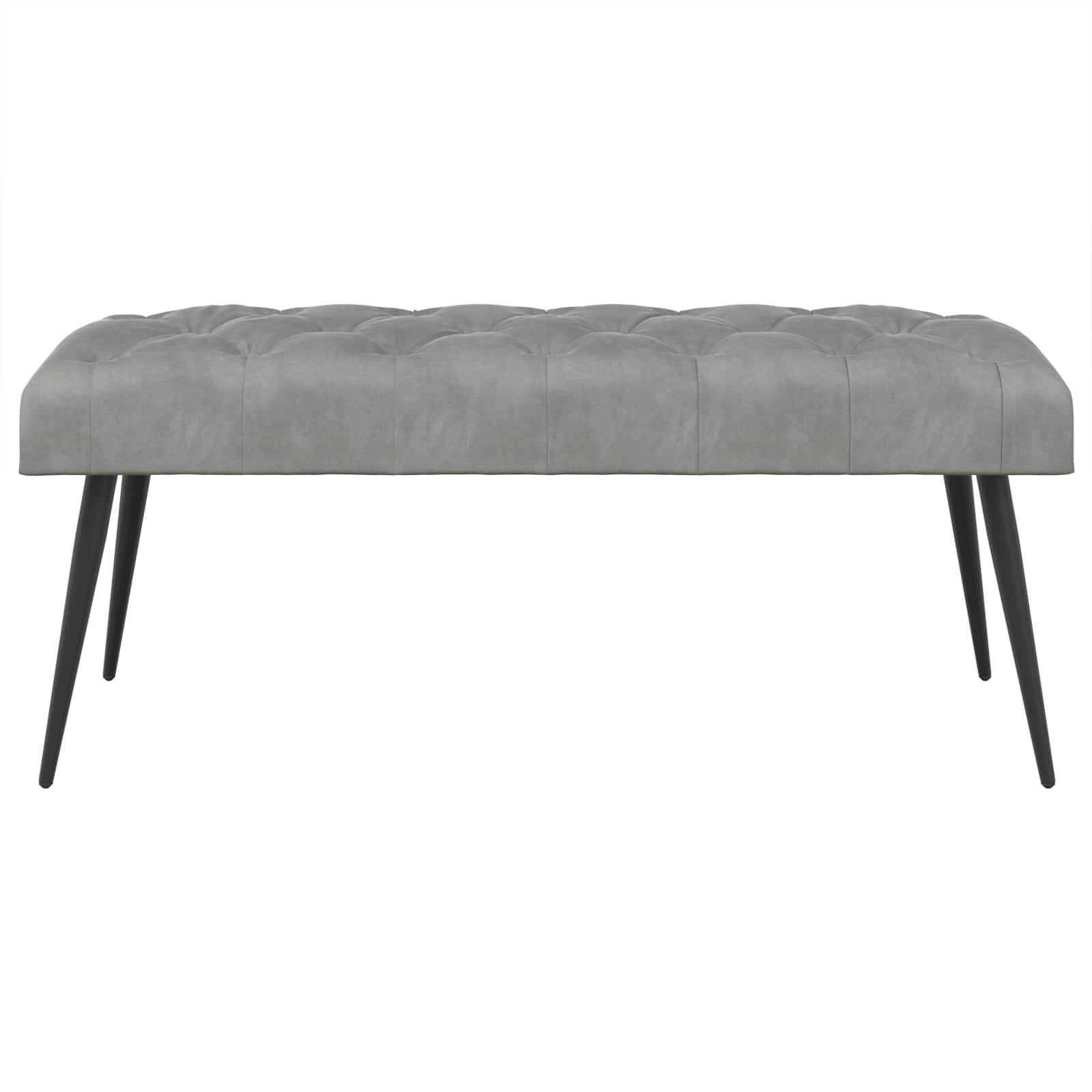Klupa s gumbastim tkanjem Svjetlosiva 110 x 40 x 46 cm Baršun