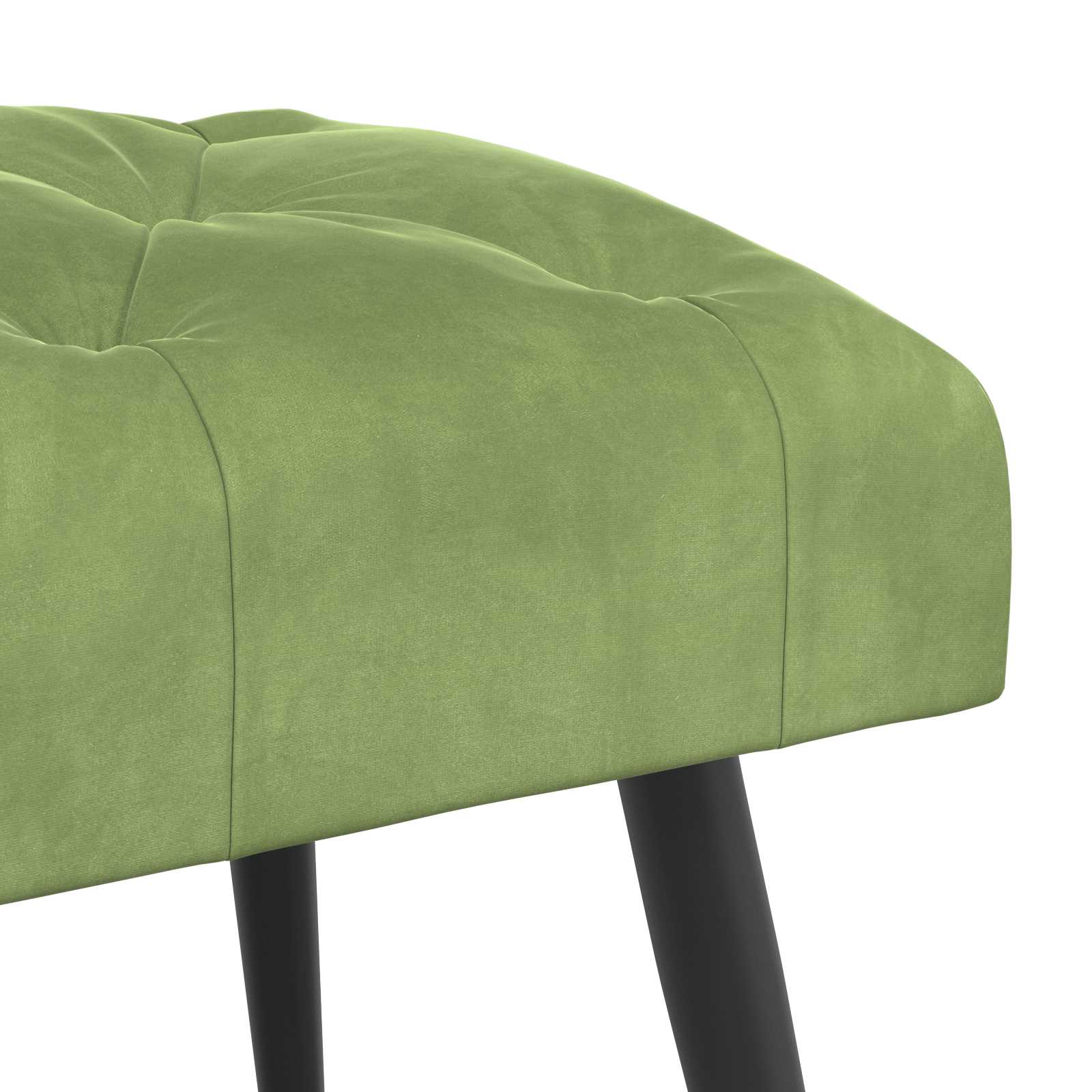 Klupa s gumbastim tkanjem Svijetlo zelena 110 x 40 x 46 cm