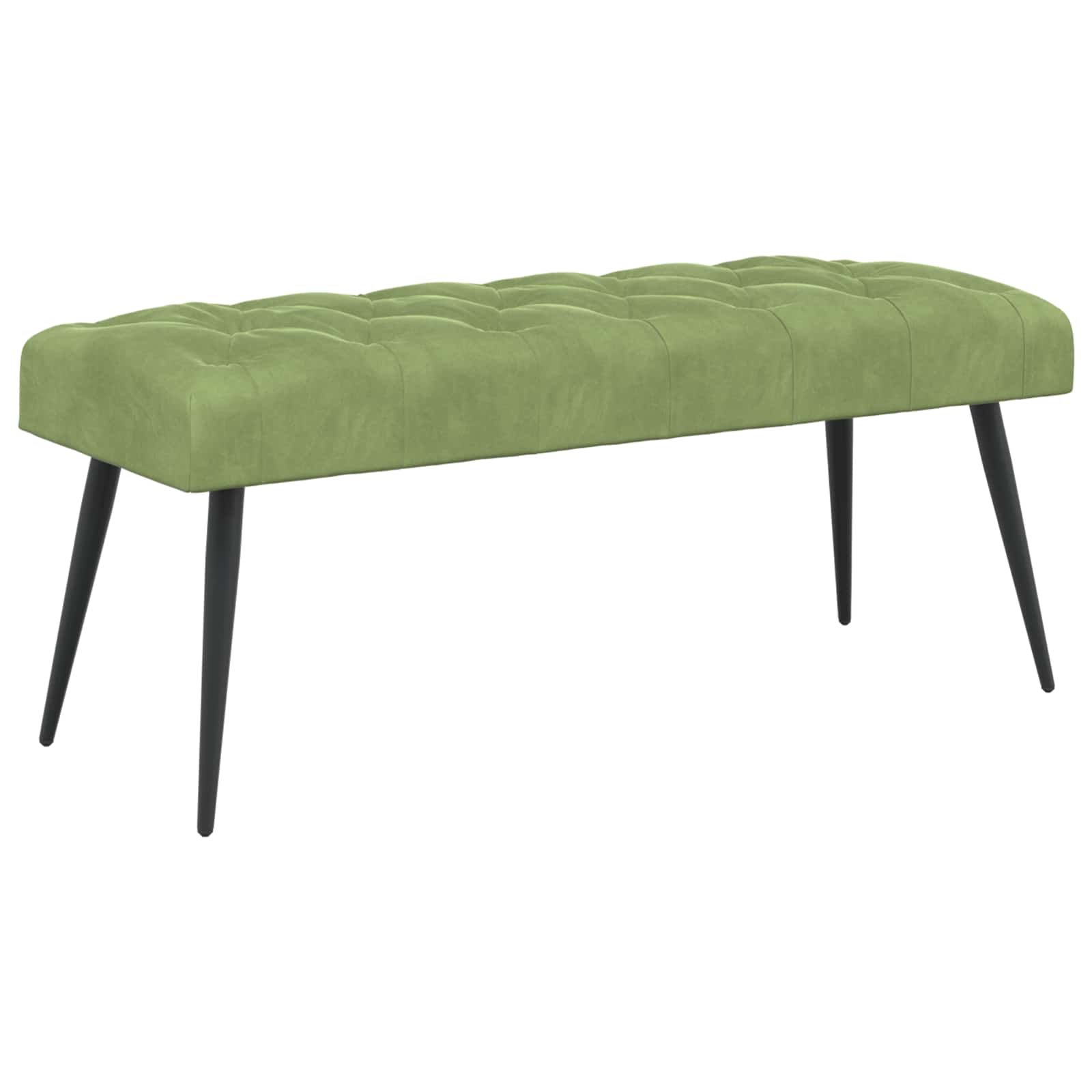 Klupa s gumbastim tkanjem Svijetlo zelena 110 x 40 x 46 cm