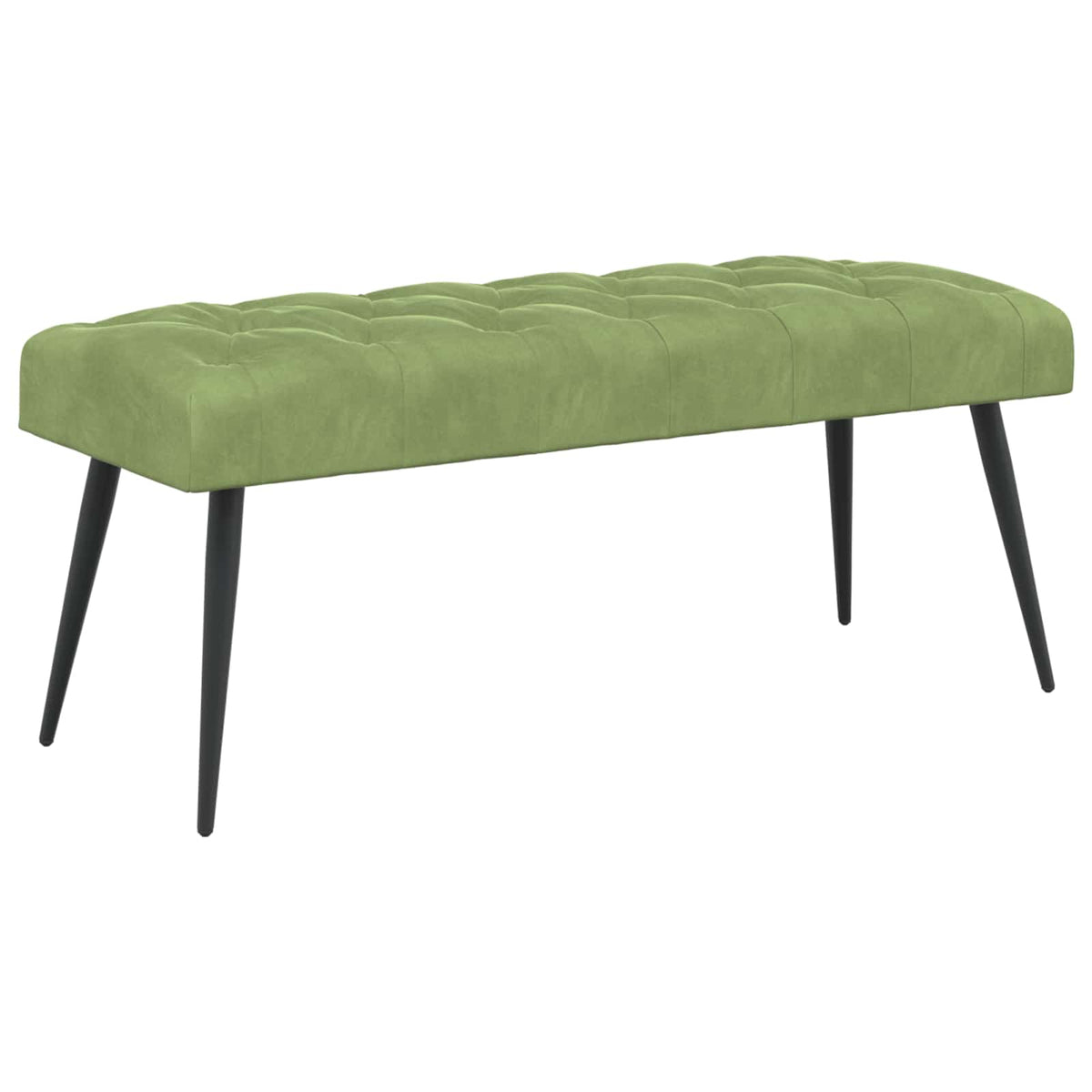 Klupa s gumbastim tkanjem Svijetlo zelena 110 x 40 x 46 cm