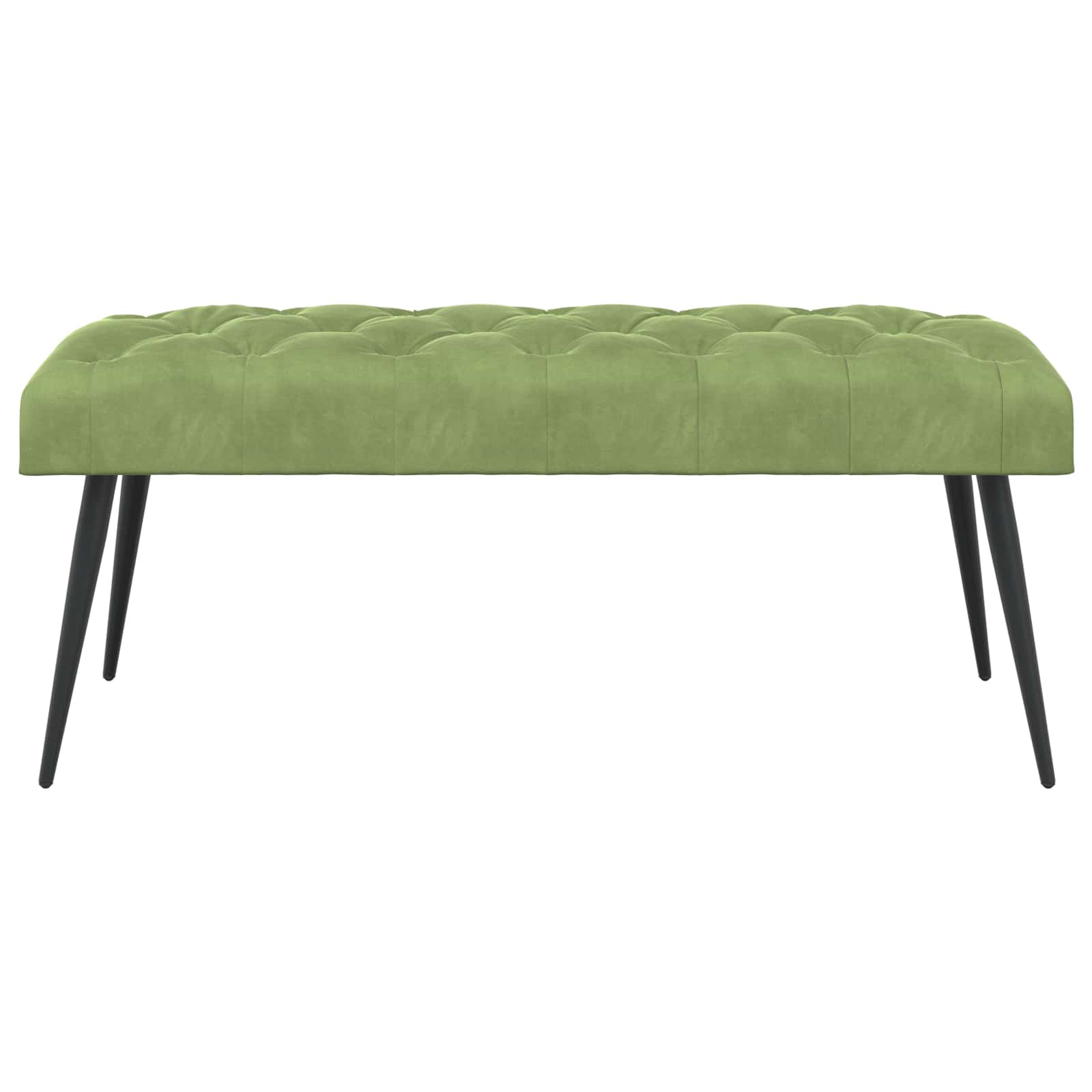 Klupa s gumbastim tkanjem Svijetlo zelena 110 x 40 x 46 cm