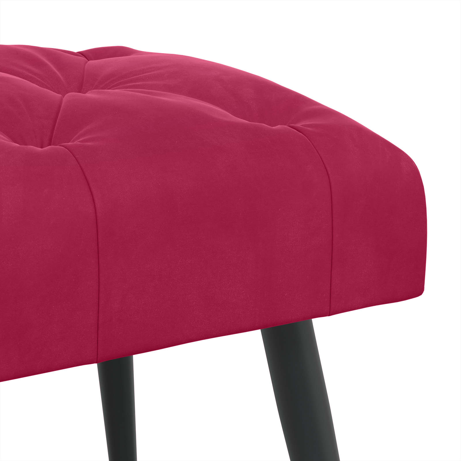 Klupa s gumbastim tkanjem Vinska crvena 110 x 40 x 46 cm Baršun