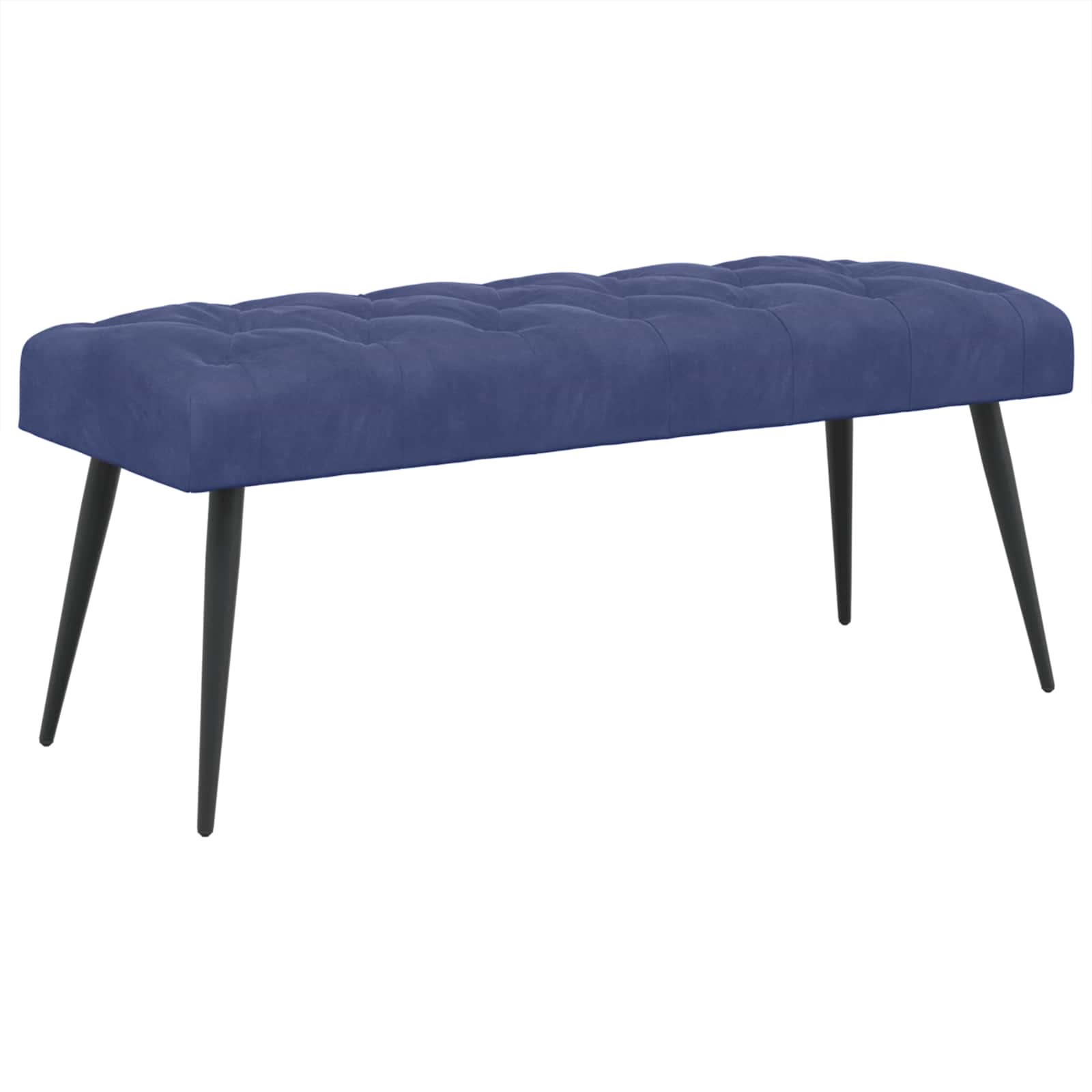 Klupa s gumbastim tkanjem Policijska plava 110 x 40 x 46 cm