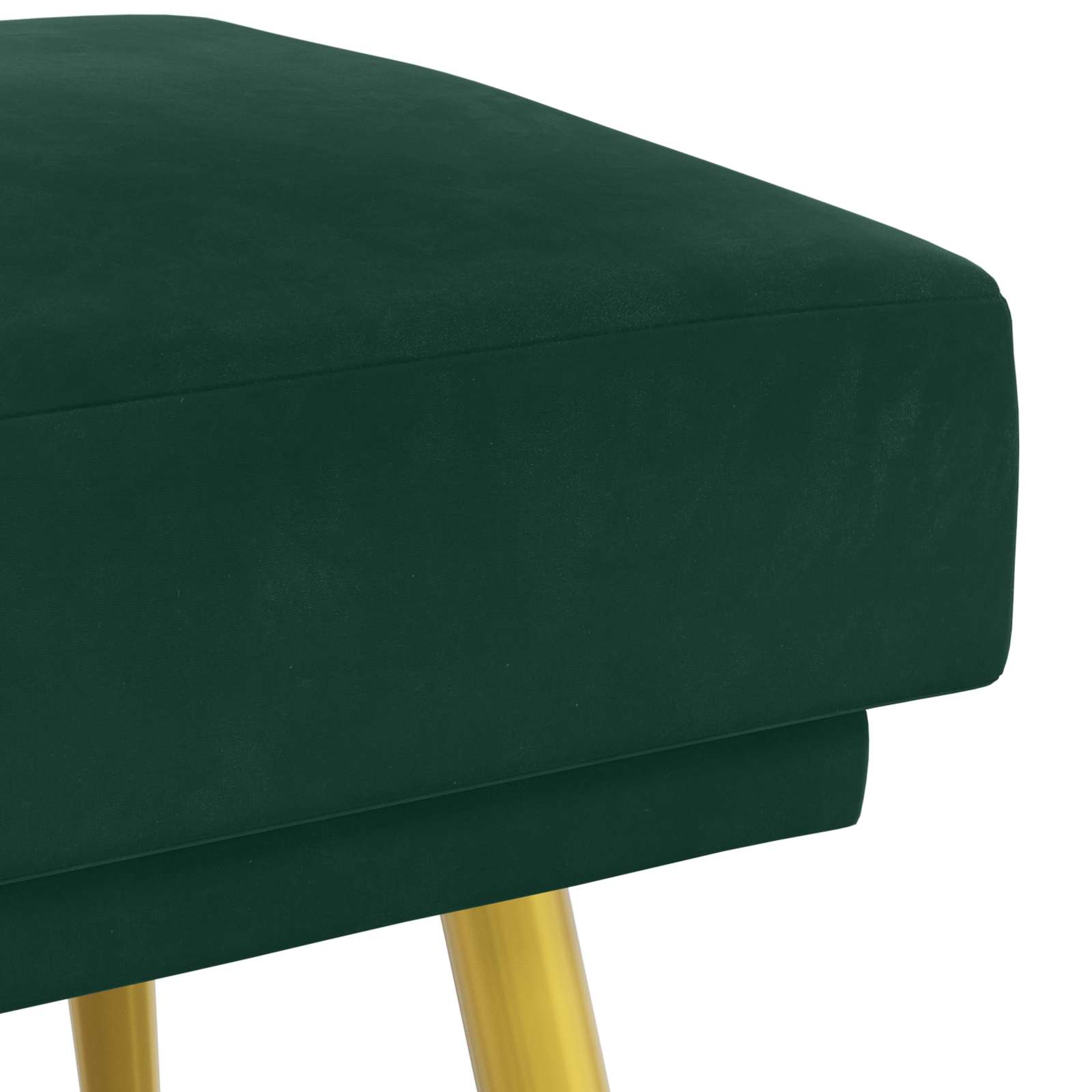Klupa s dvostrukim slojem Tamnozelena 120 x 45 x 46 cm Baršun