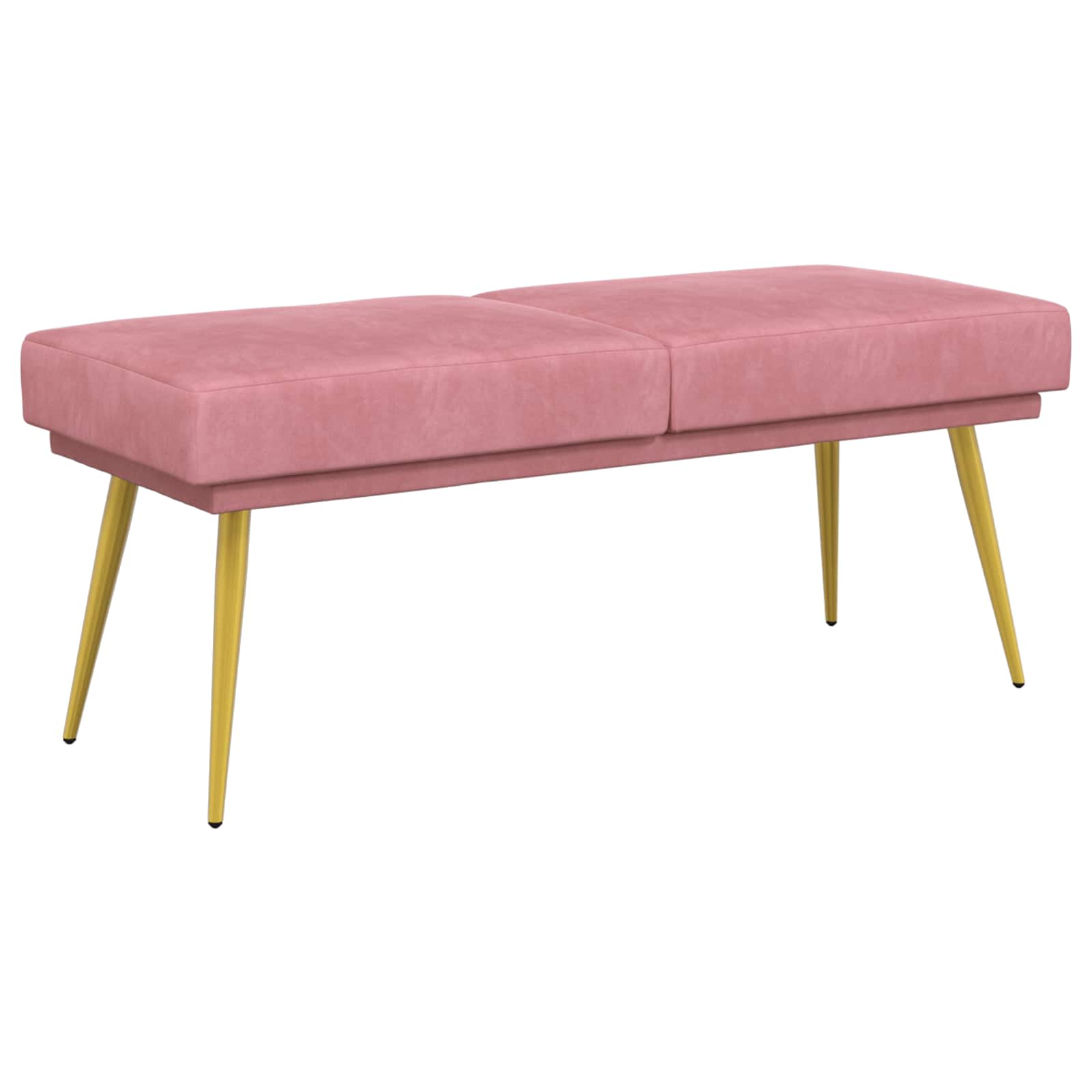 Klupa s dvostrukim slojem Ružičasta 120 x 45 x 46 cm Baršun