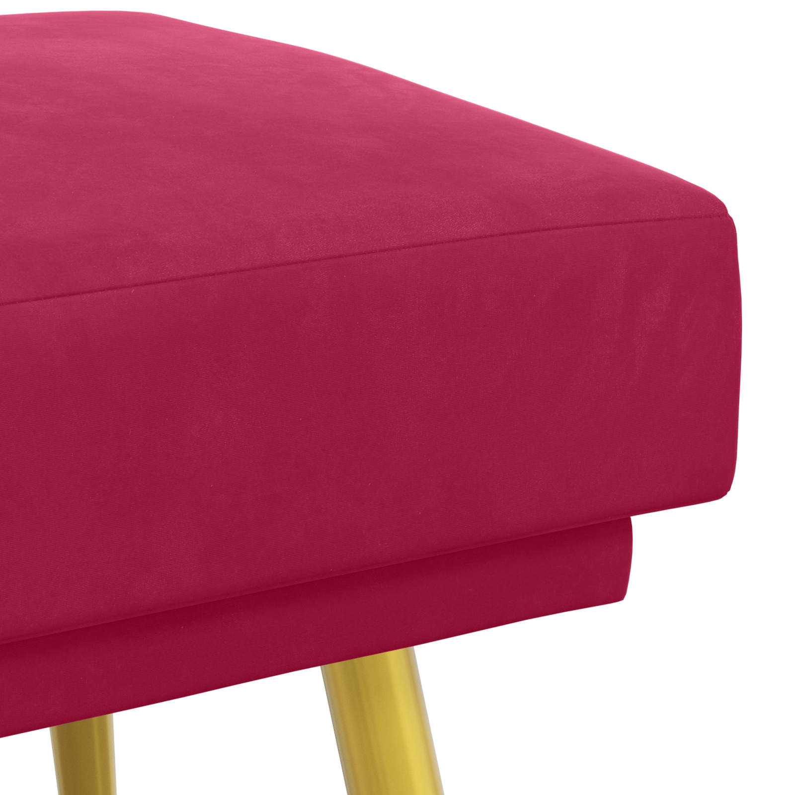 Klupa s dvostrukim slojem Vinska crvena 120 x 45 x 46 cm Baršun