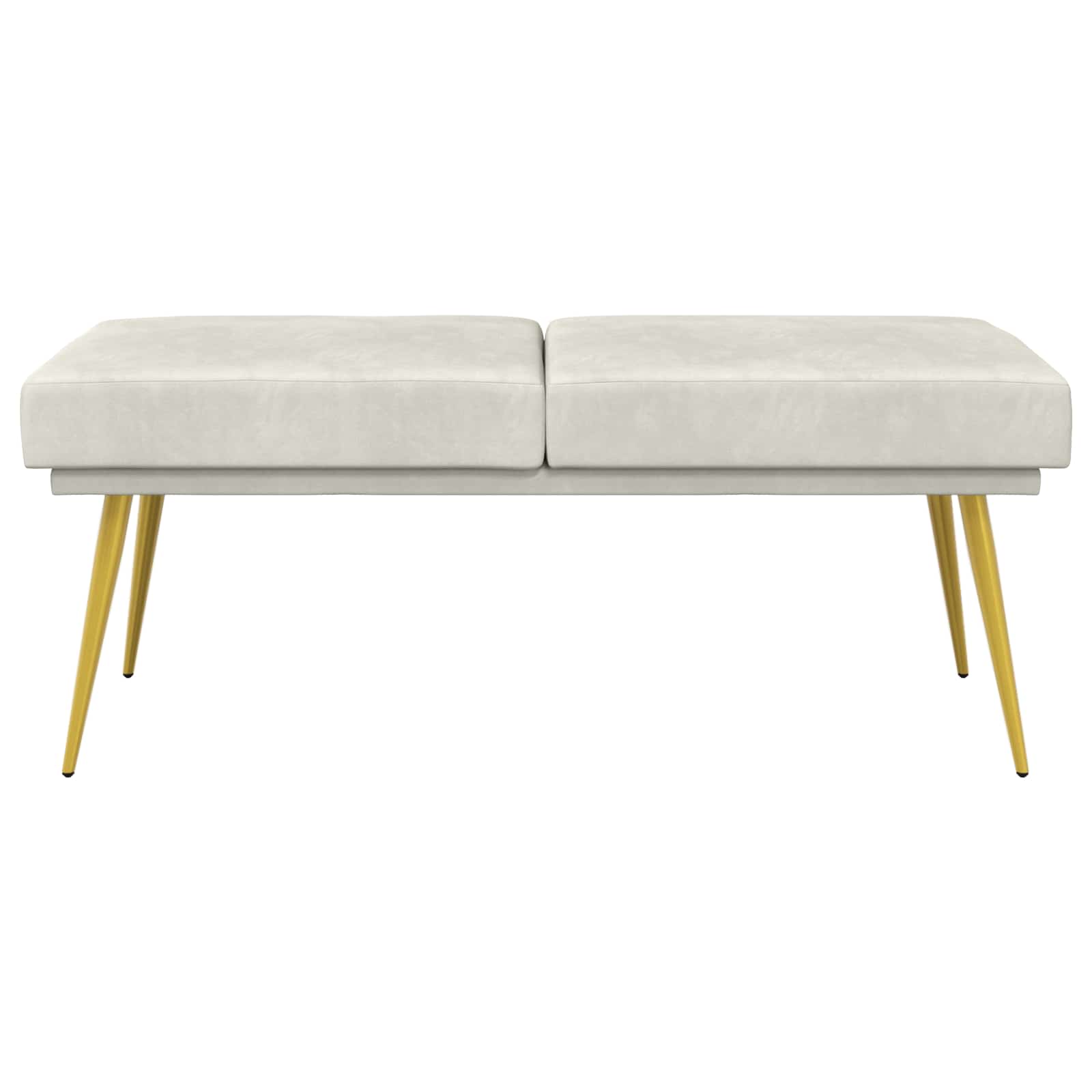 Klupa s dvostrukim slojem Krem 120 x 45 x 46 cm Baršun