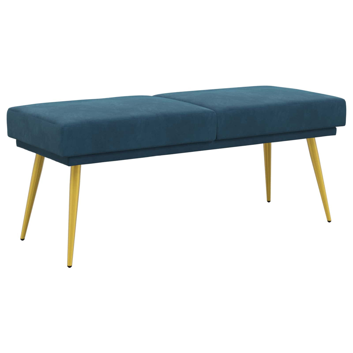 Klupa s dvostrukim slojem Plava 120 x 45 x 46 cm Baršun