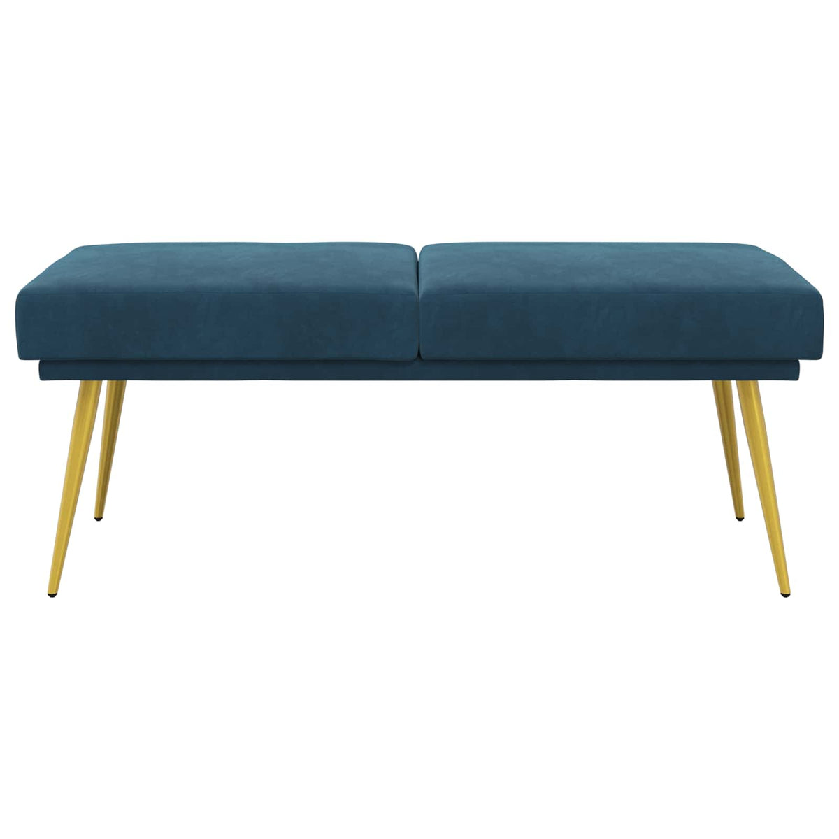 Klupa s dvostrukim slojem Plava 120 x 45 x 46 cm Baršun