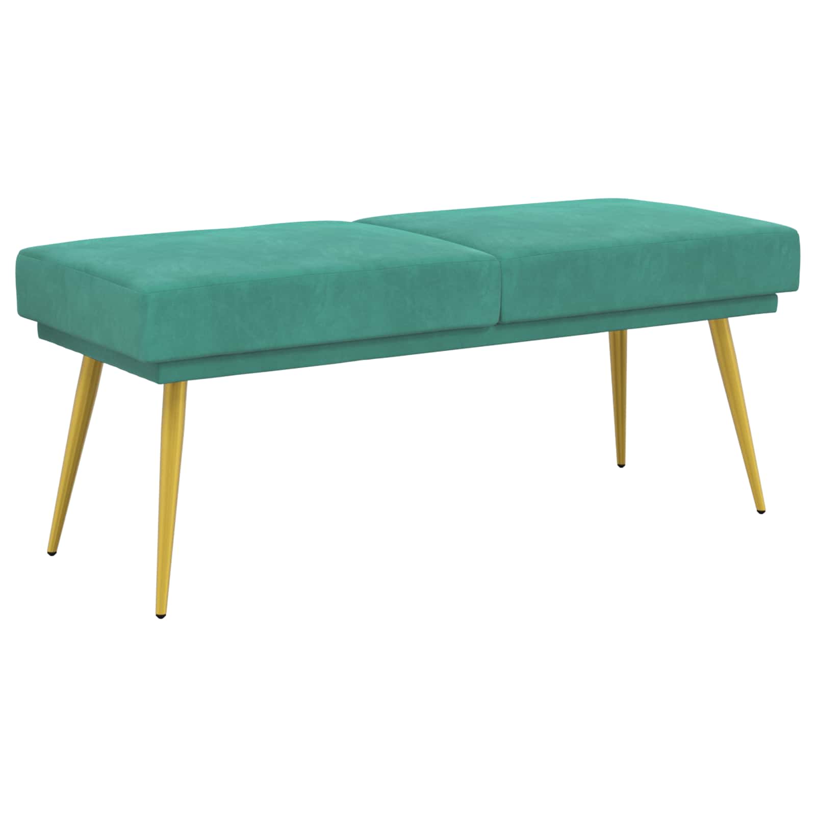 Klupa s dvostrukim slojem Tirkizna 120 x 45 x 46 cm Baršun