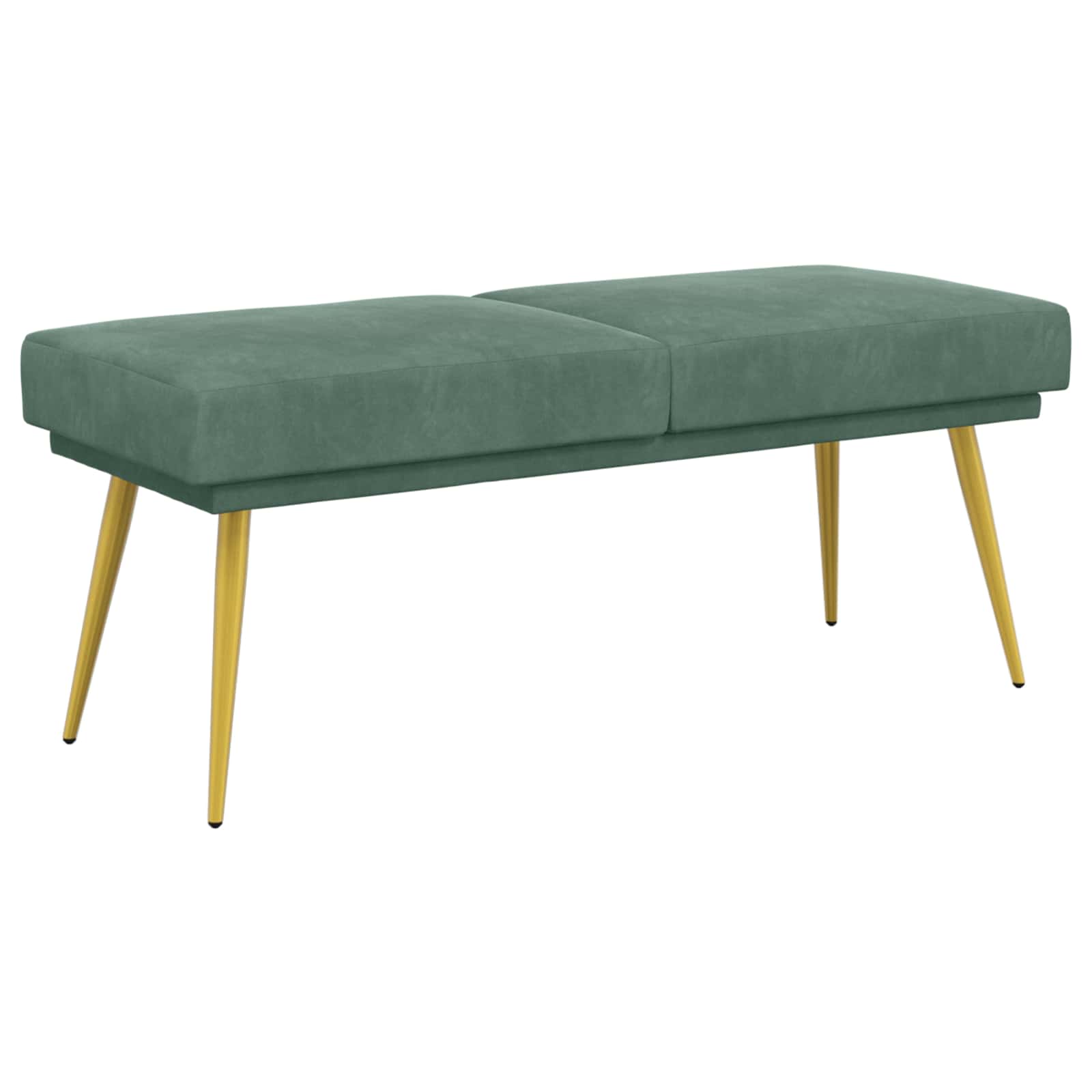 Klupa s dvostrukim slojem Morska zelena 120 x 45 x 46 cm Baršun