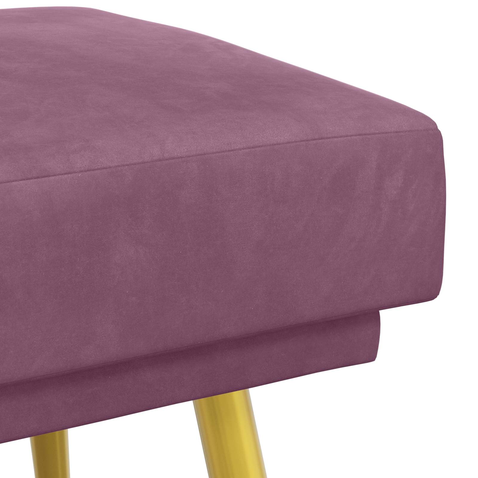 Klupa s dvostrukim slojem Ljubičasta 120 x 45 x 46 cm Baršun
