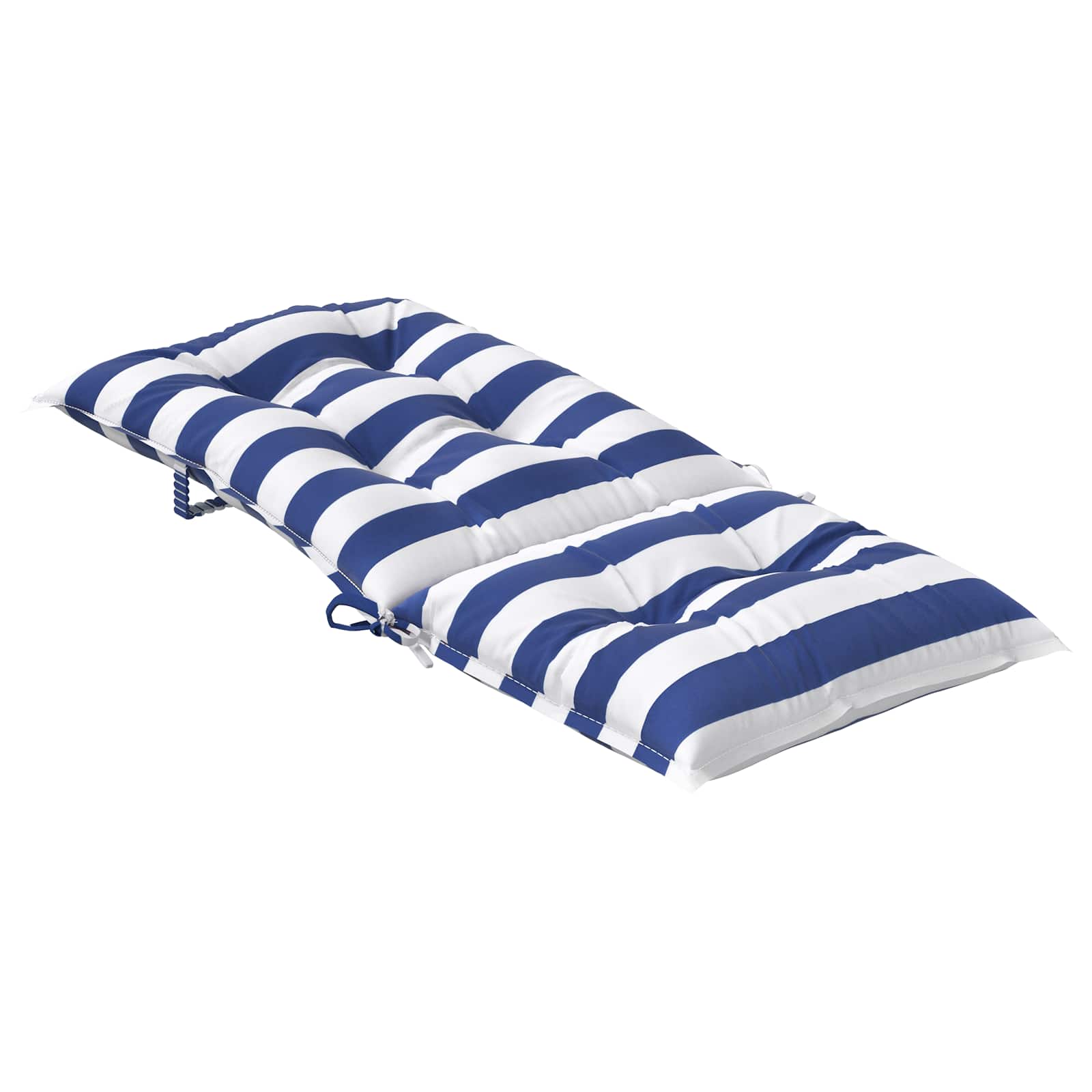 Jastučić za van 4 pcs Plava i bijela 120 x 50 x 7 cm Tkanina