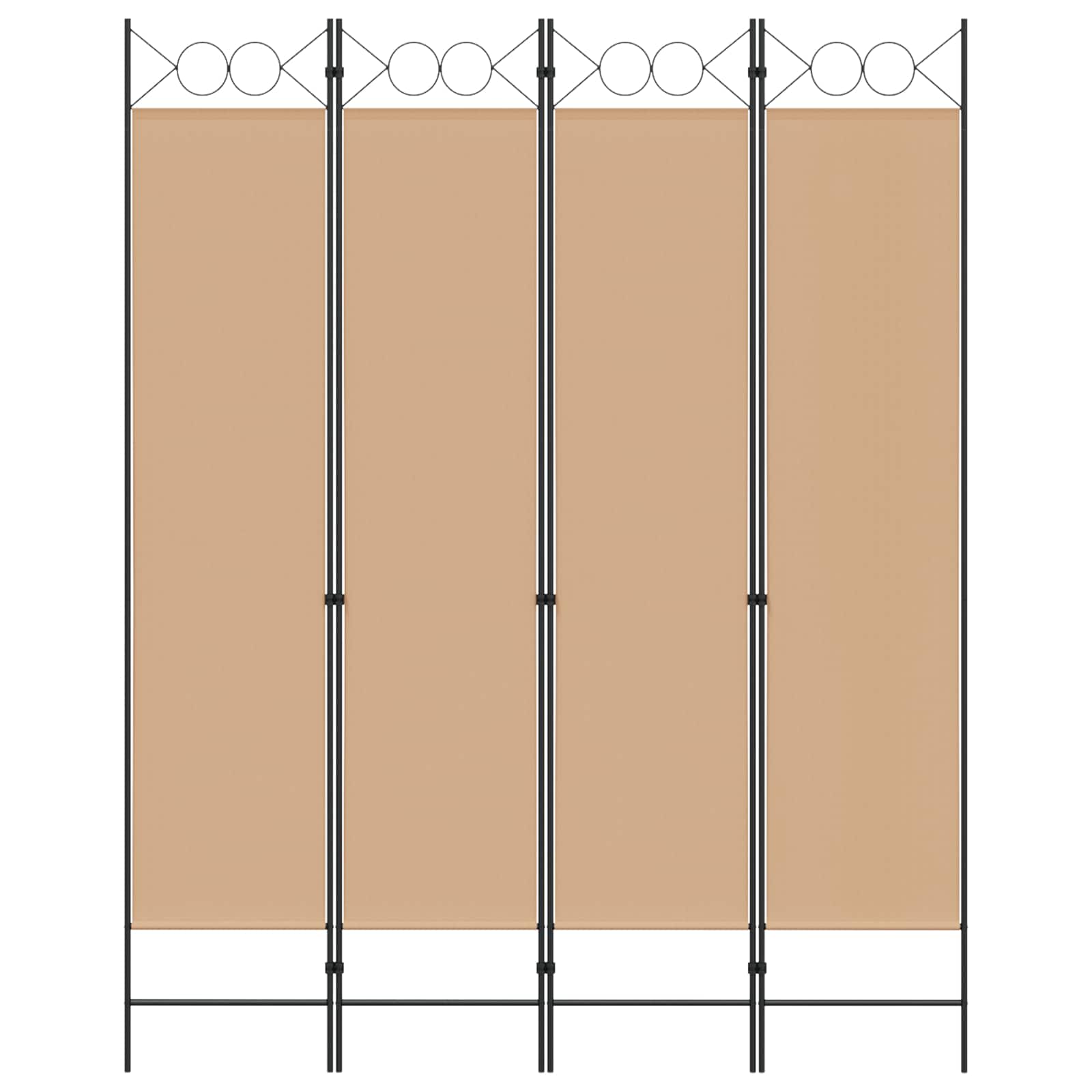 4-panelni pregradni zid Bež 160 x 200 cm Tkanina