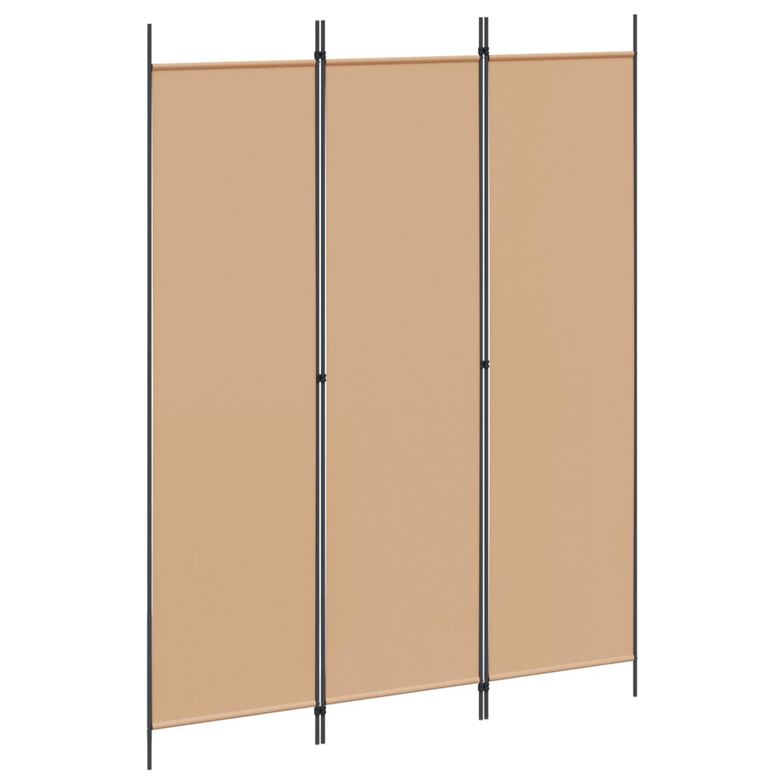 3-panelni pregradni zid Bež 150 x 200 cm Tkanina
