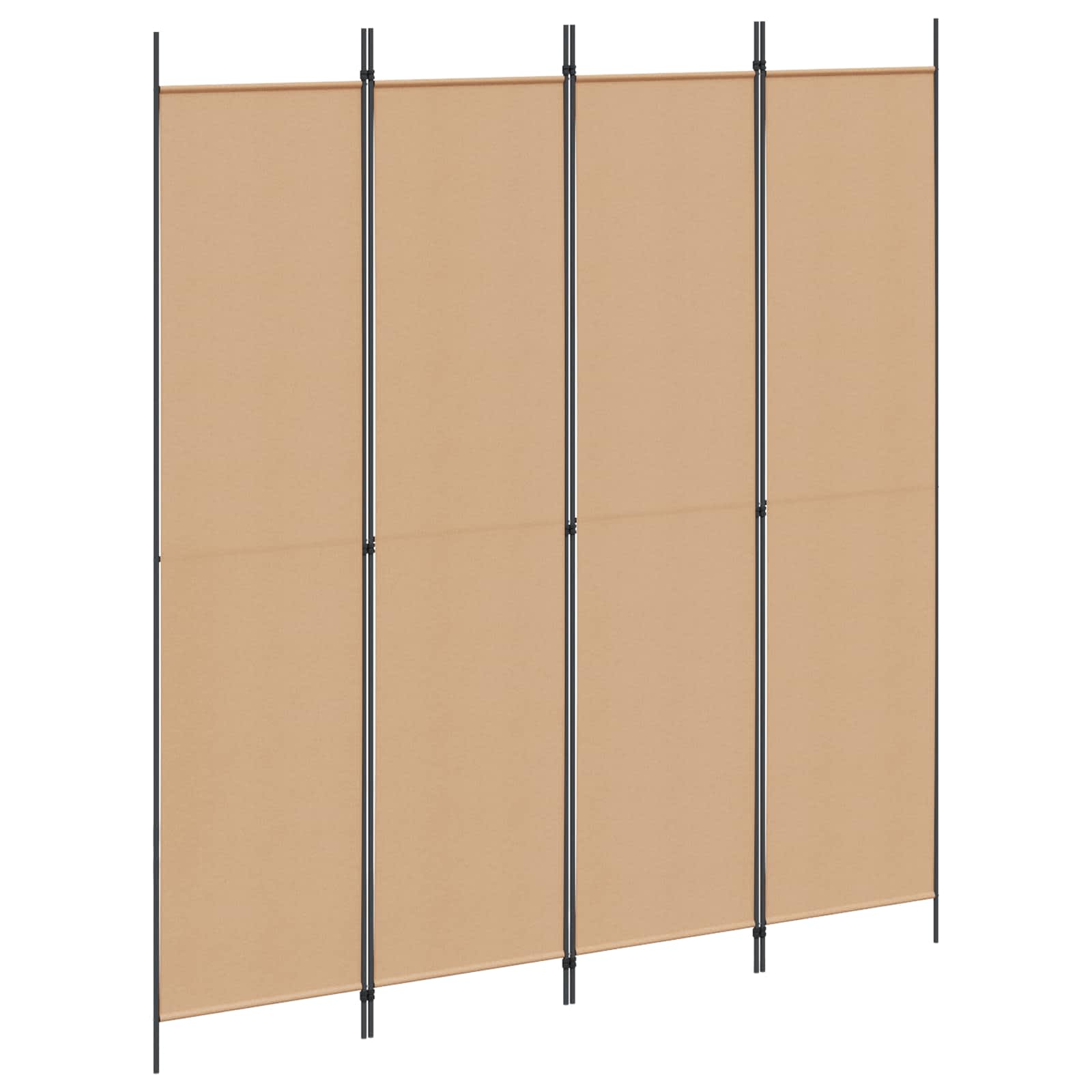 4-panelni pregradni zid Bež 200 x 220 cm Tkanina