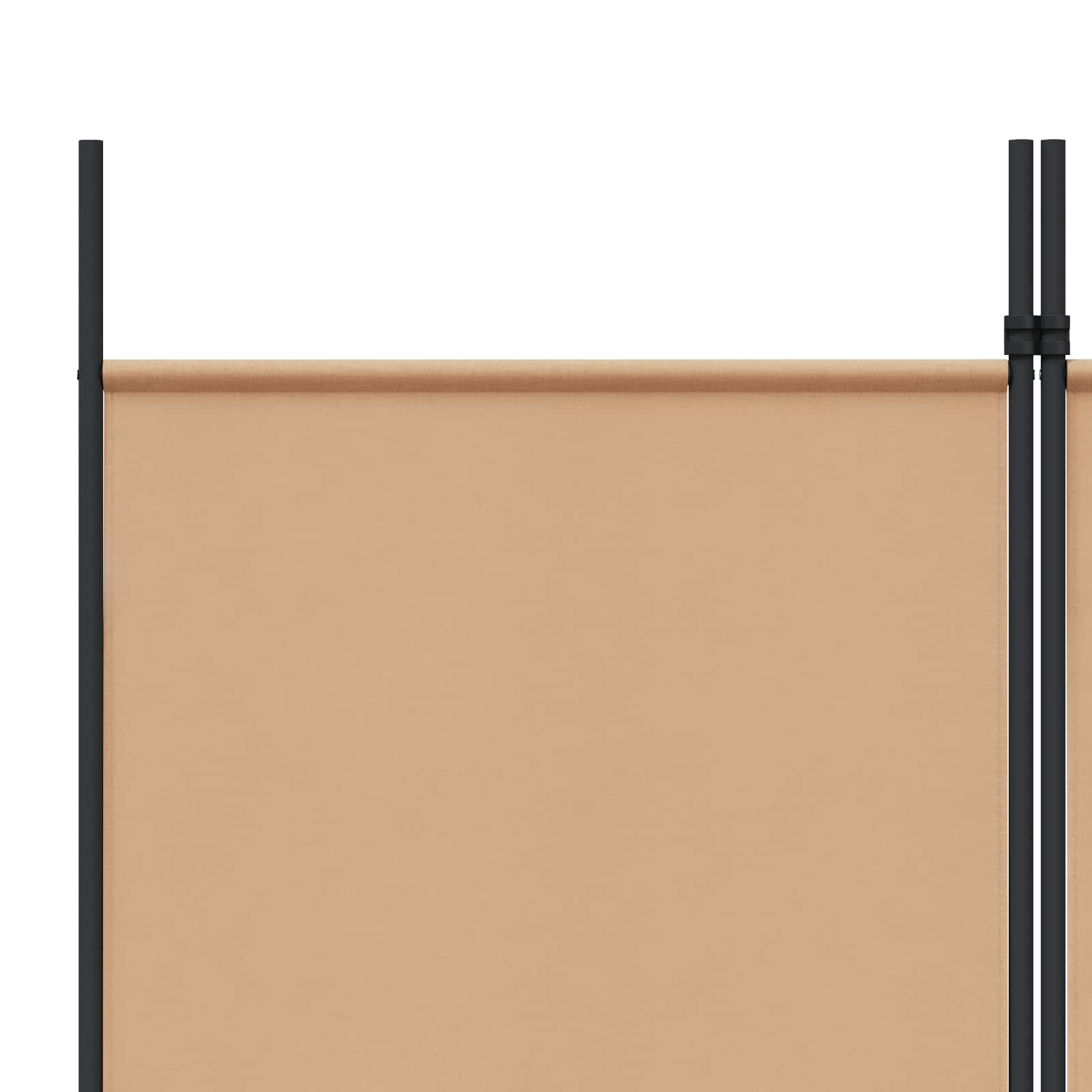 5-Panelni Pregrađivač Bež 250 x 220 cm Tkanina