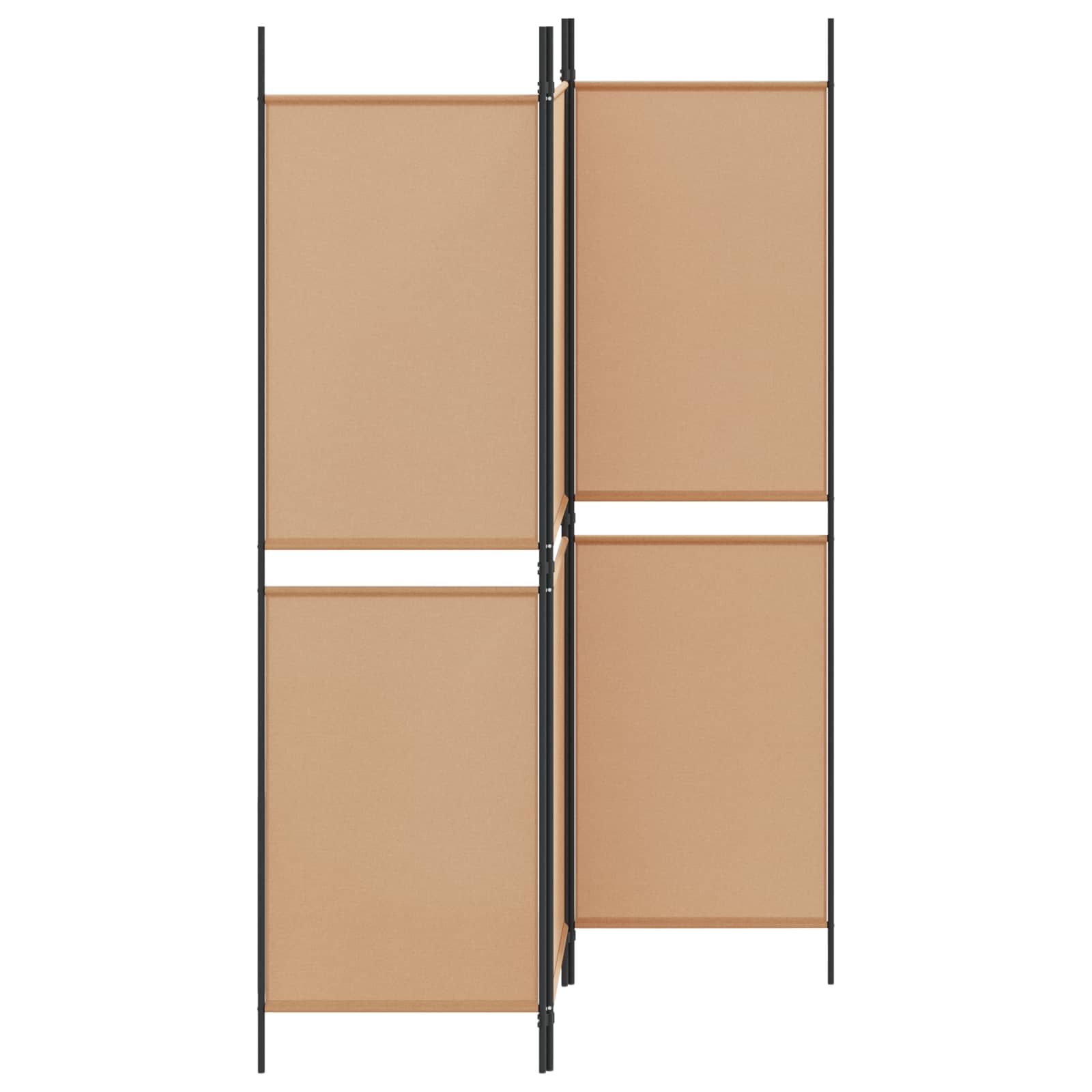 3-Panelni Pregradni Zid Bež 150 x 180 cm Tkanina