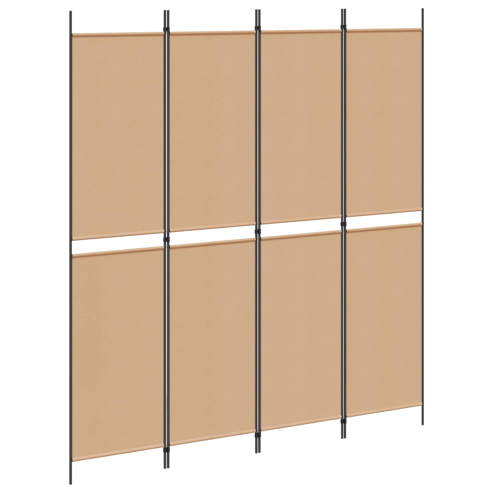 4-panelni pregradni zid Bež 200 x 220 cm Tkanina