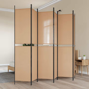 Razdjelnik prostora s 6 panela Bež 300 x 220 cm Tkanina