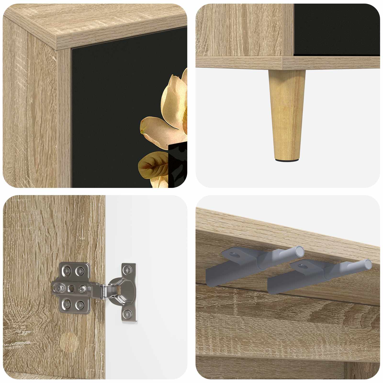 Kreveta BREMEN Sonoma 69 x 33 x 75 cm Konstruirano drvo