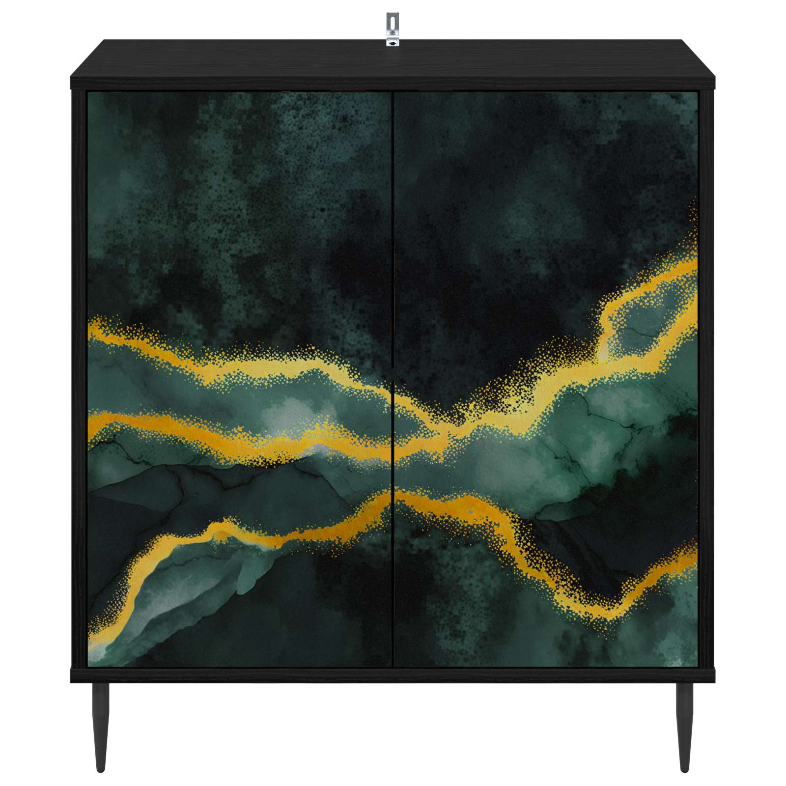 Kreveta WIJHE Crni hrast 69 x 33 x 76 cm Konstruirano drvo