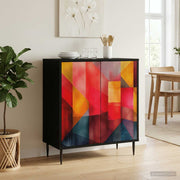 Kreveta HEESCH Crni hrast 69 x 33 x 76 cm Konstruirano drvo
