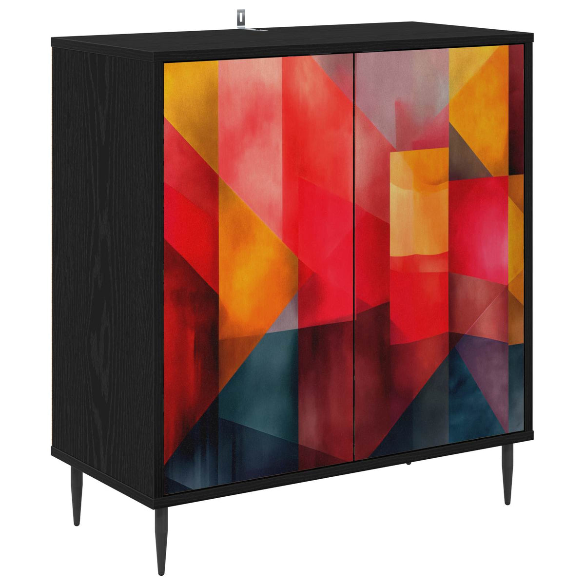 Kreveta HEESCH Crni hrast 69 x 33 x 76 cm Konstruirano drvo