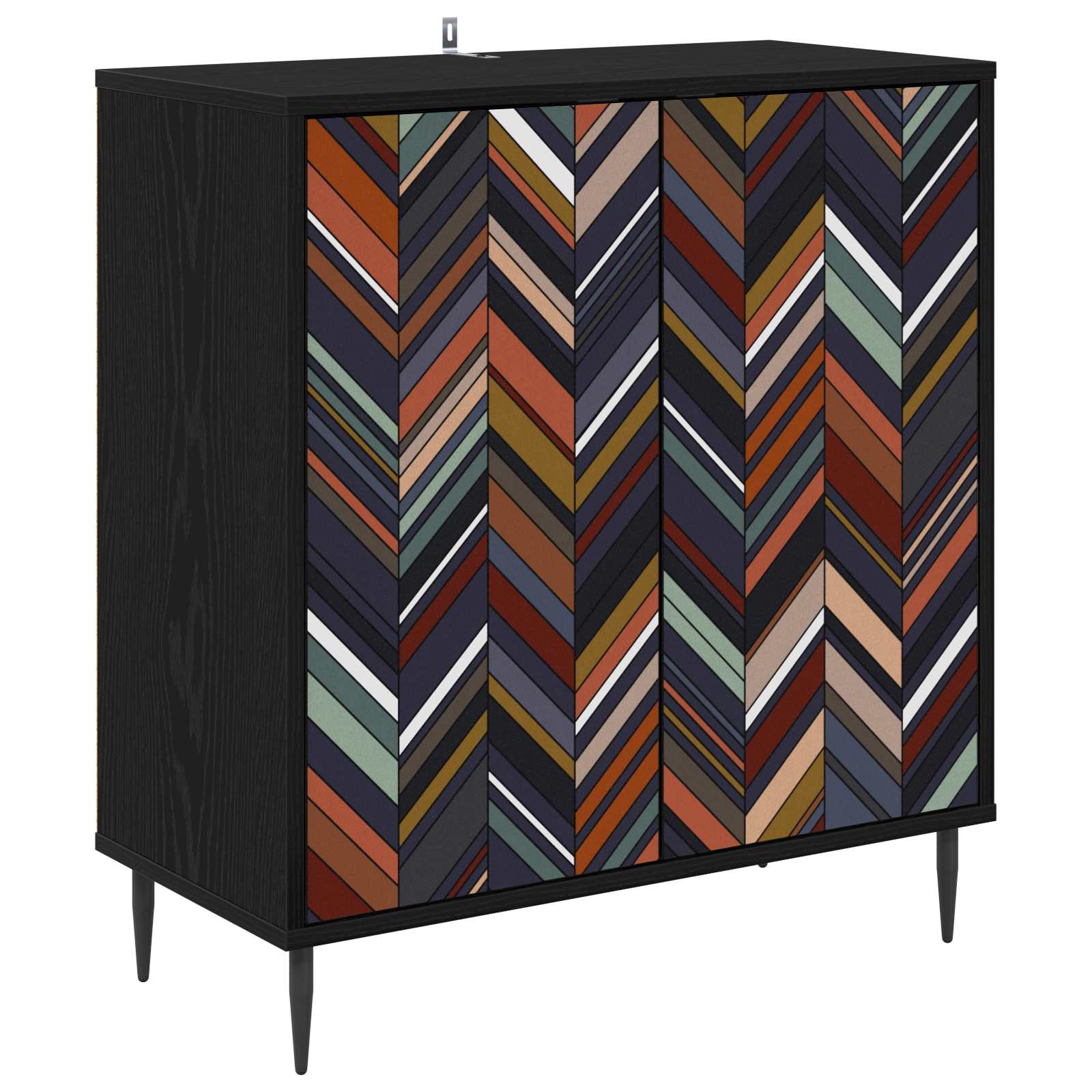 Kreveta OMMEN Crni hrast 69 x 33 x 76 cm Konstruirano drvo