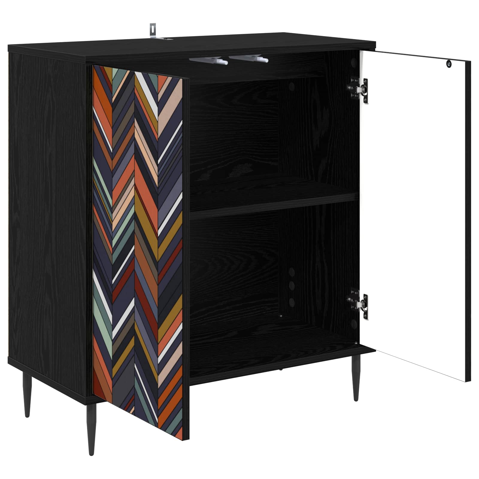 Kreveta OMMEN Crni hrast 69 x 33 x 76 cm Konstruirano drvo