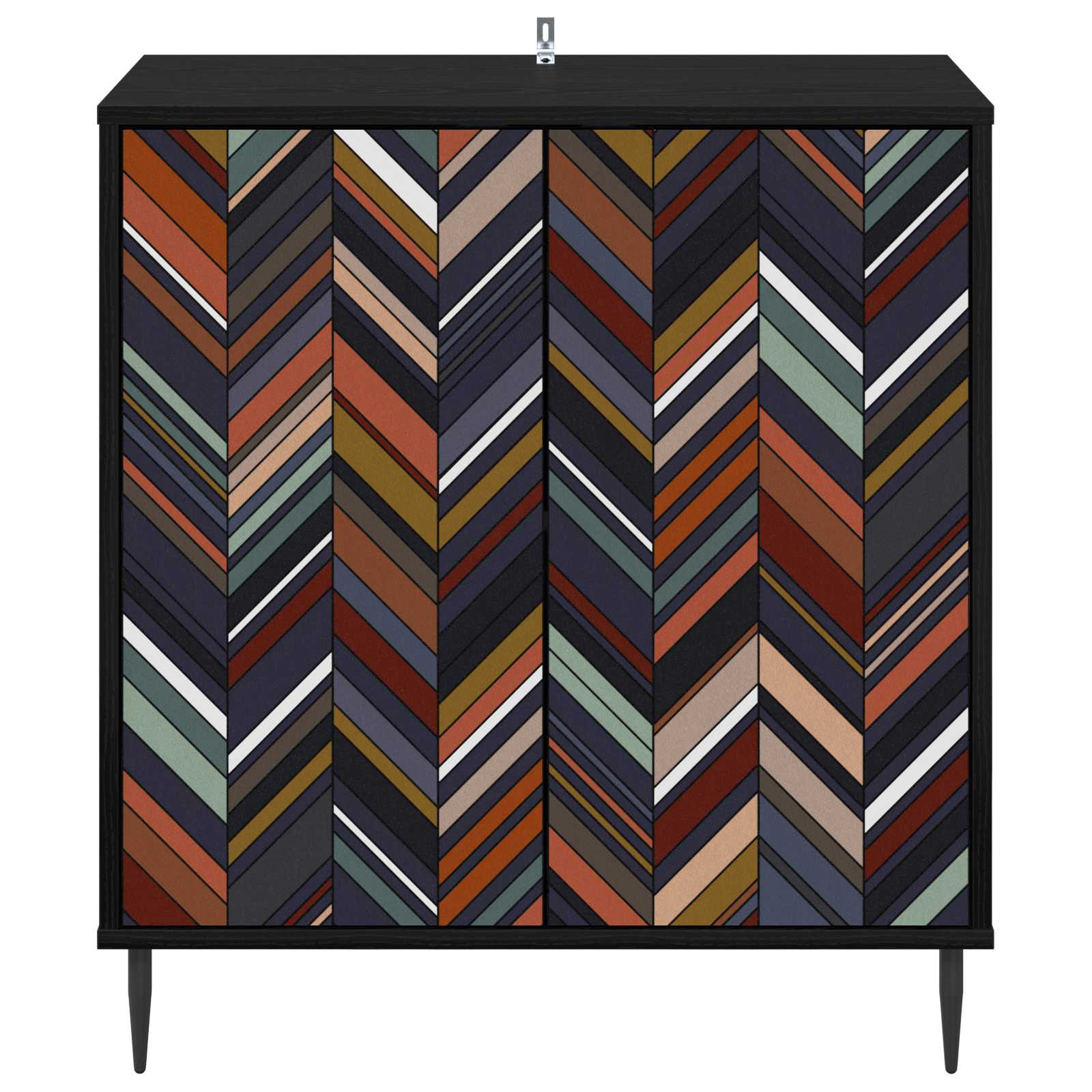 Kreveta OMMEN Crni hrast 69 x 33 x 76 cm Konstruirano drvo