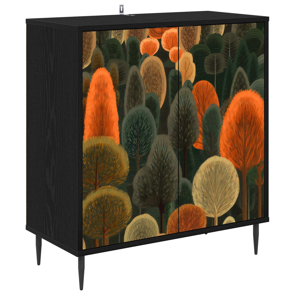 Kreveta ZAANDAM Crni hrast 69 x 33 x 76 cm Konstruirano drvo