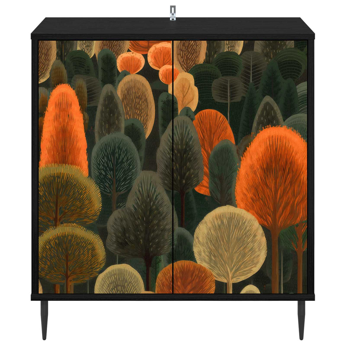 Kreveta ZAANDAM Crni hrast 69 x 33 x 76 cm Konstruirano drvo