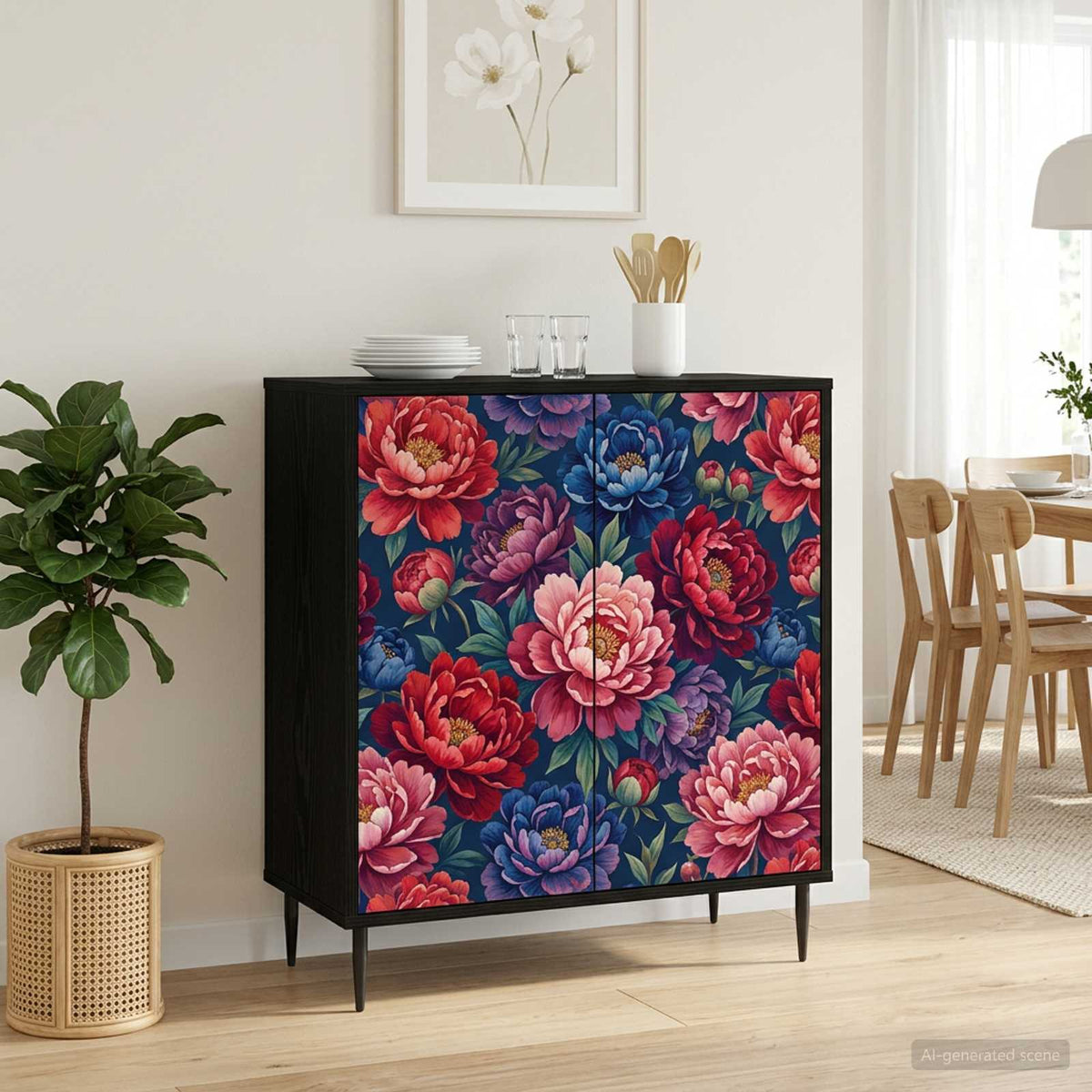 Kreveta AACHEN Crni hrast 69 x 33 x 76 cm Konstruirano drvo
