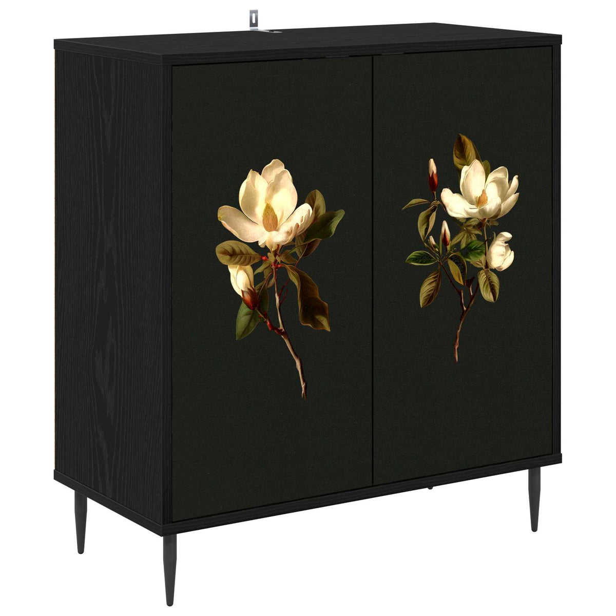 Kreveta BREMEN Crni hrast 69 x 33 x 76 cm Konstruirano drvo